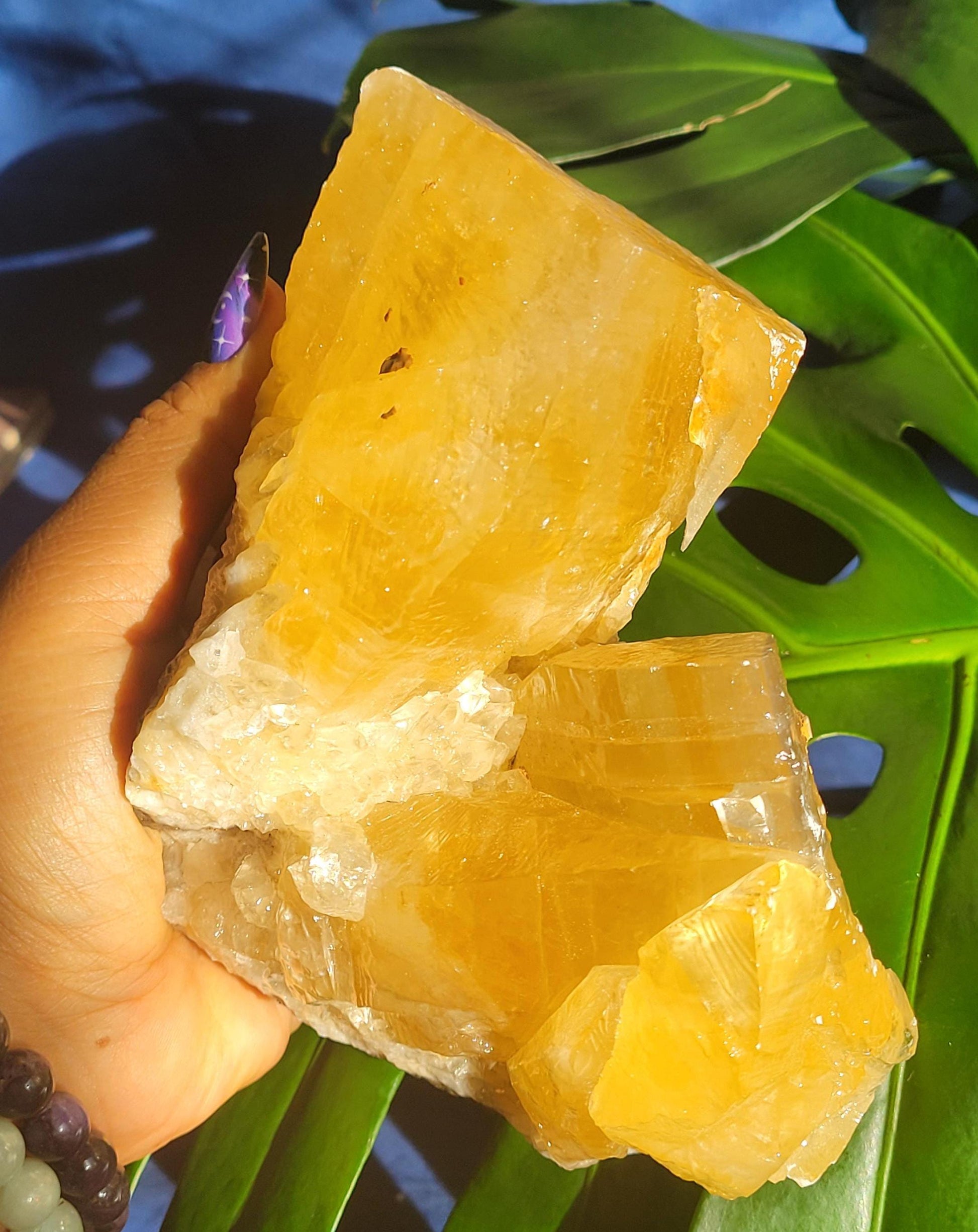 Stunning and Unique Dogtooth Calcite Specimen from Morocco - Crystal Collectors piece - Home Decor - Gift idea - Gorgeously Golden - 3.3lbs