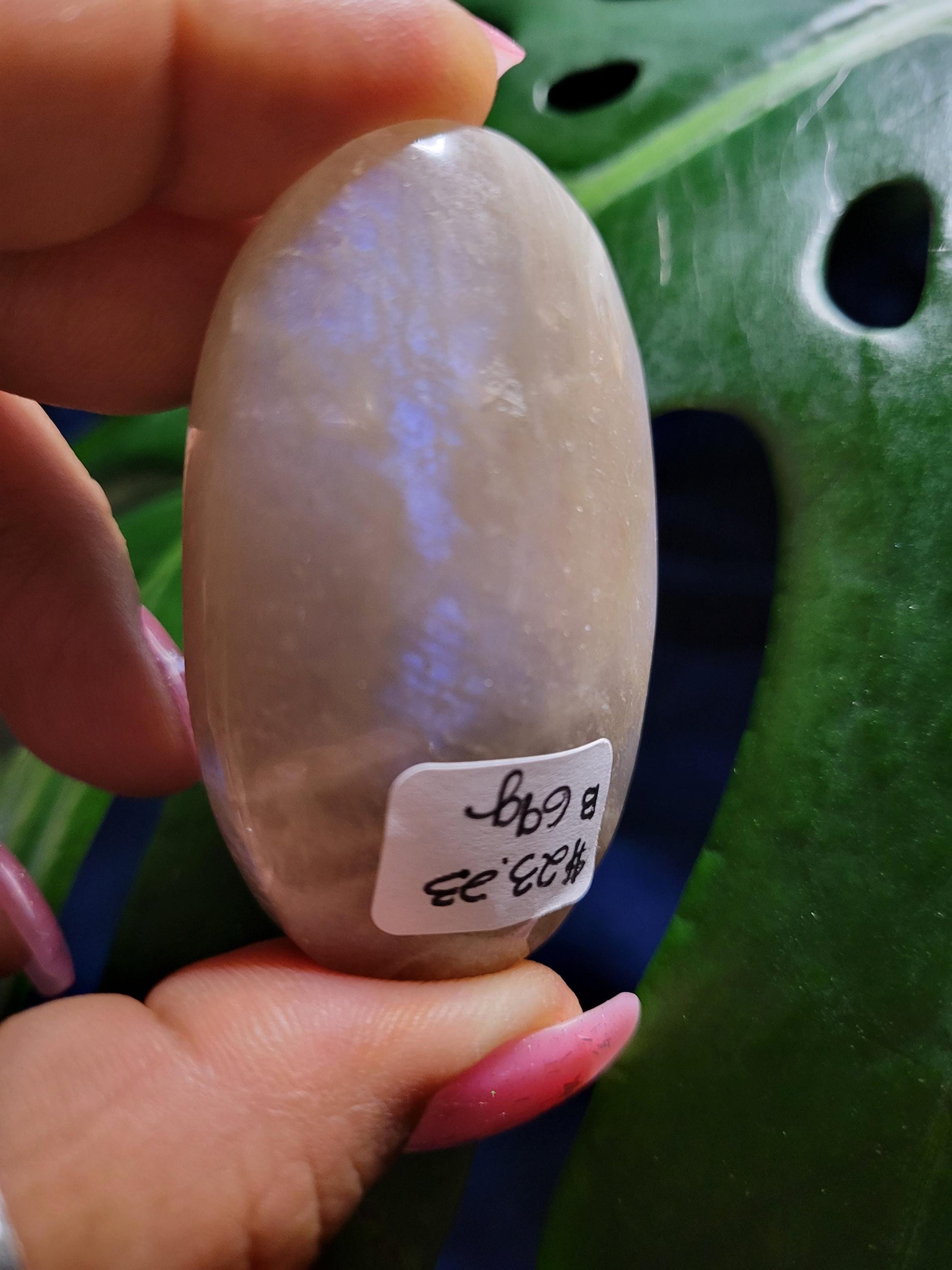 Moonstone Palmstone with Blue Flash | Your Pick | Meditation Tool |Pocket Crystals | Home Decor | Birthday Valentines Day Love Gift Ideas