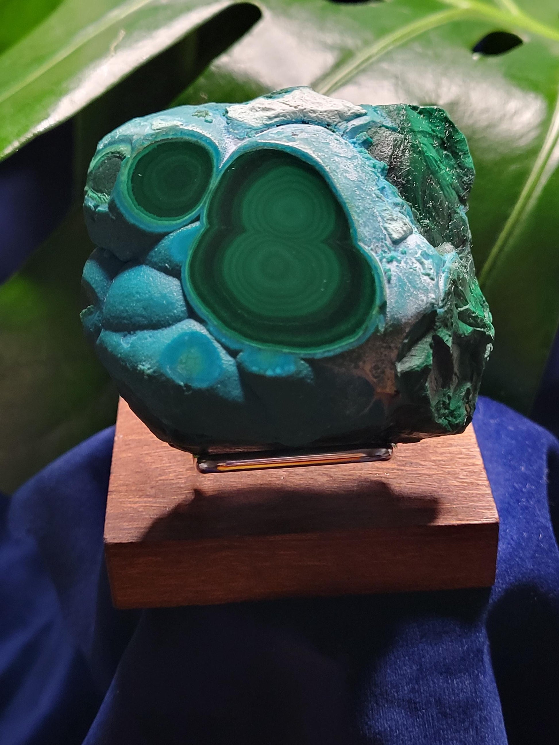Malachite and Chrysocolla Specimen| Crystal Collector Piece|Birthday Christmas Gift Ideas|Strength and Abundance Energy|Green and Blue|291g