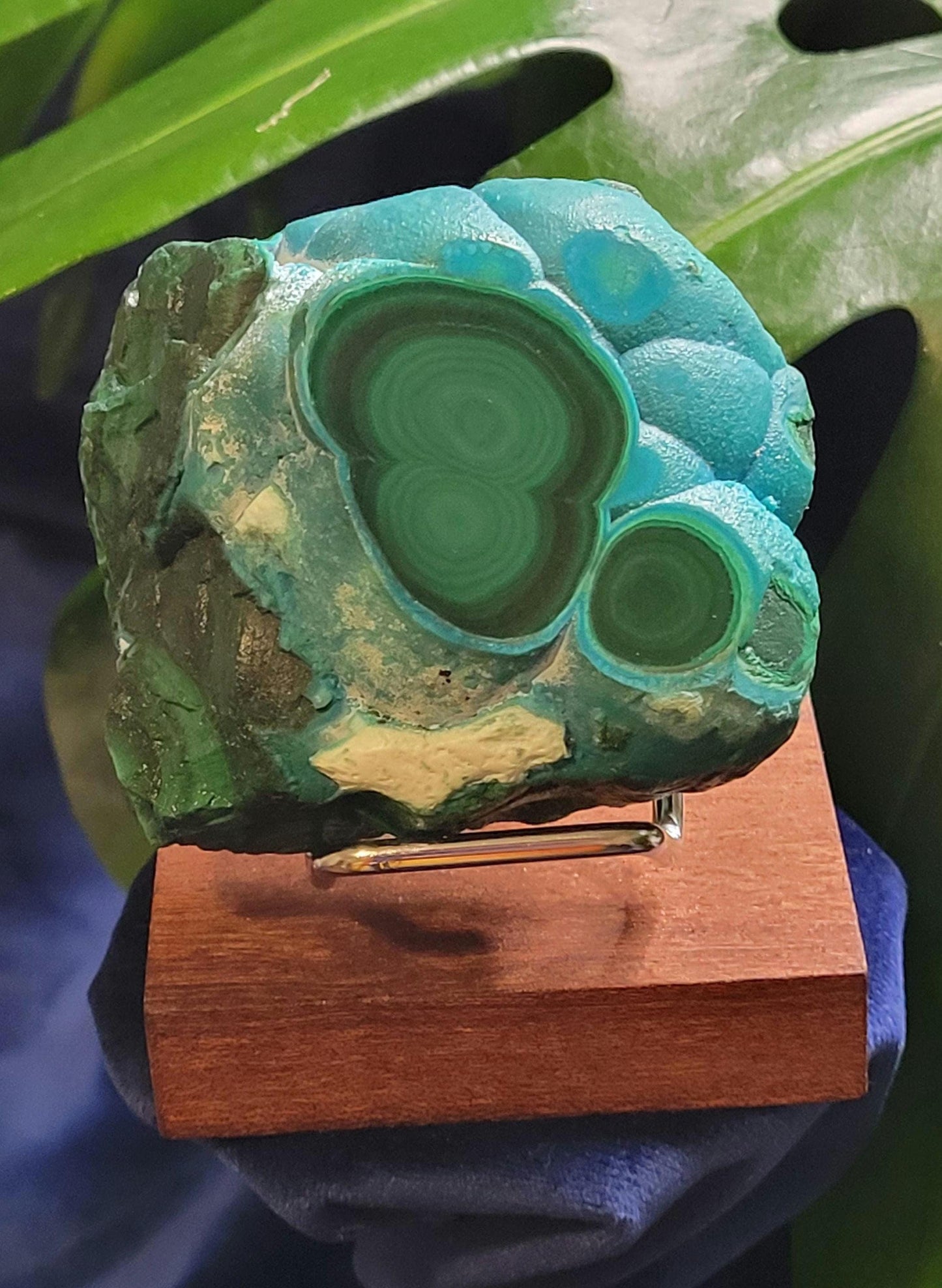 Malachite and Chrysocolla Specimen| Crystal Collector Piece|Birthday Christmas Gift Ideas|Strength and Abundance Energy|Green and Blue|291g