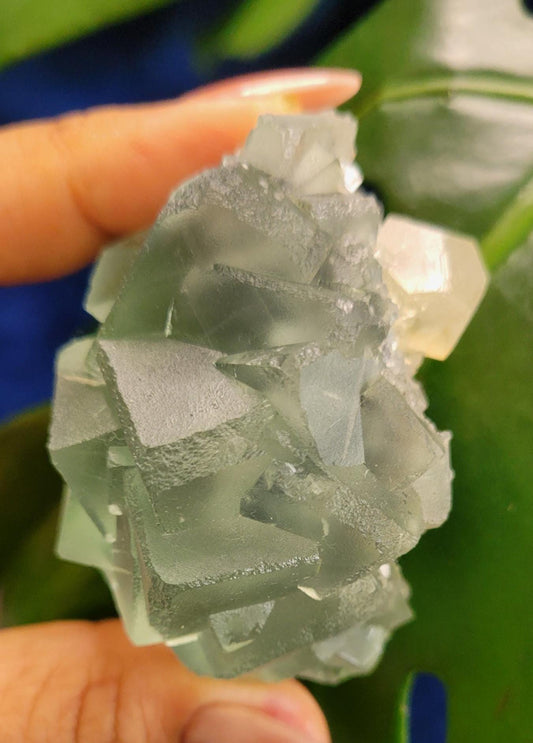 Gorgeous Green Fluorite Crystal Cube Cluster with Calcite | Crystal Collector | Home Decor | Birthday Christmas Love Gift | 146g