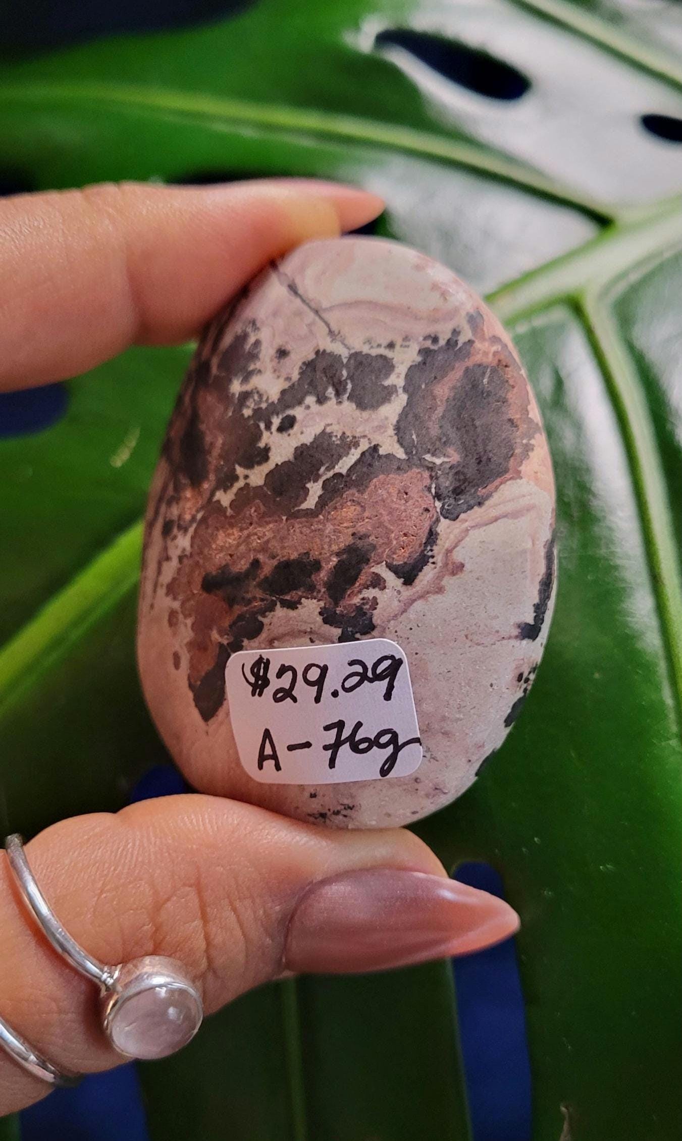 Picture Jasper Palm stone | Natural Landscapes of Art |Meditation Tool |Crystal Collector | Home Decor | Birthday Christmas Love Gift Ideas