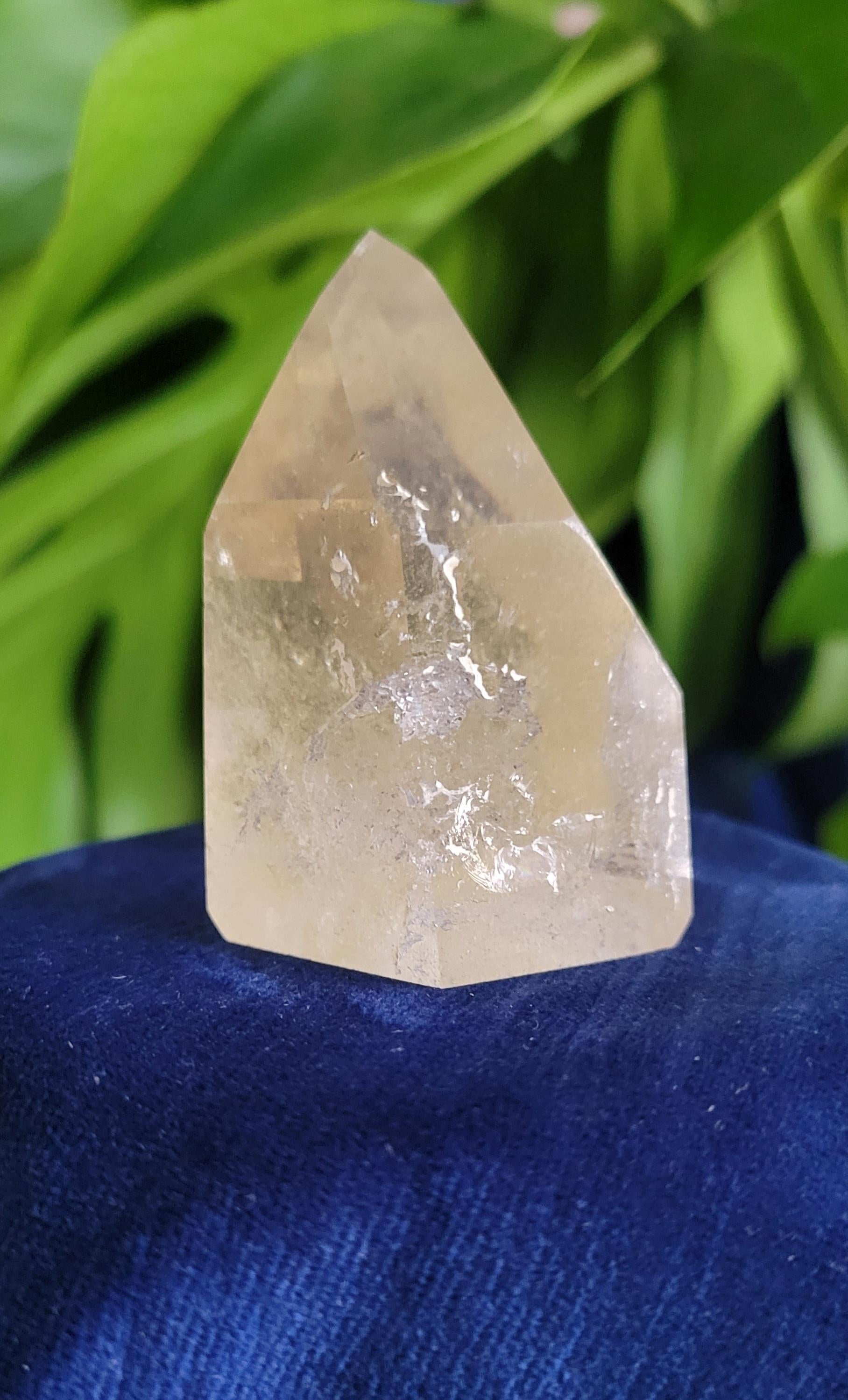 AAA Grade Natural Citrine Point with Rainbows from Brazil | Beautiful Polish | Birthday Christmas Gift Ideas | Champagne Gold | Prosperity