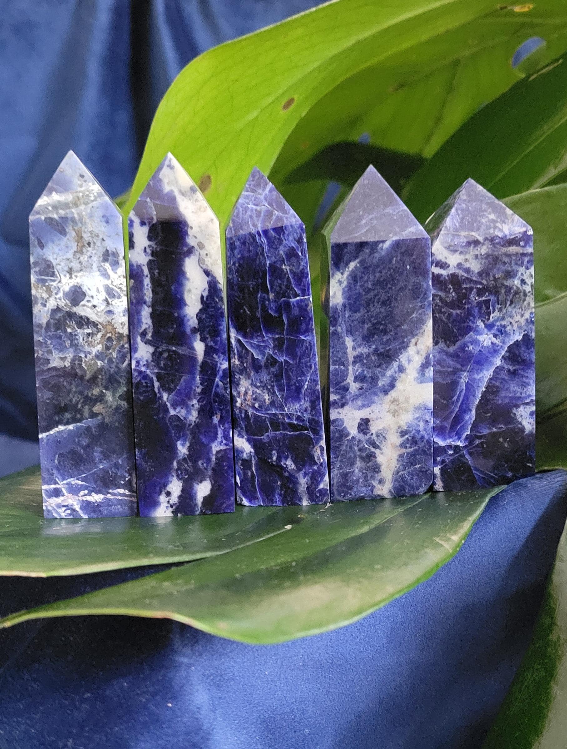 Sodalite Crystal Towers | Your Pick | Birthday Party Christmas Gift Ideas | Crystal Collectors | Brazil | Blue White Silver Orange Pink