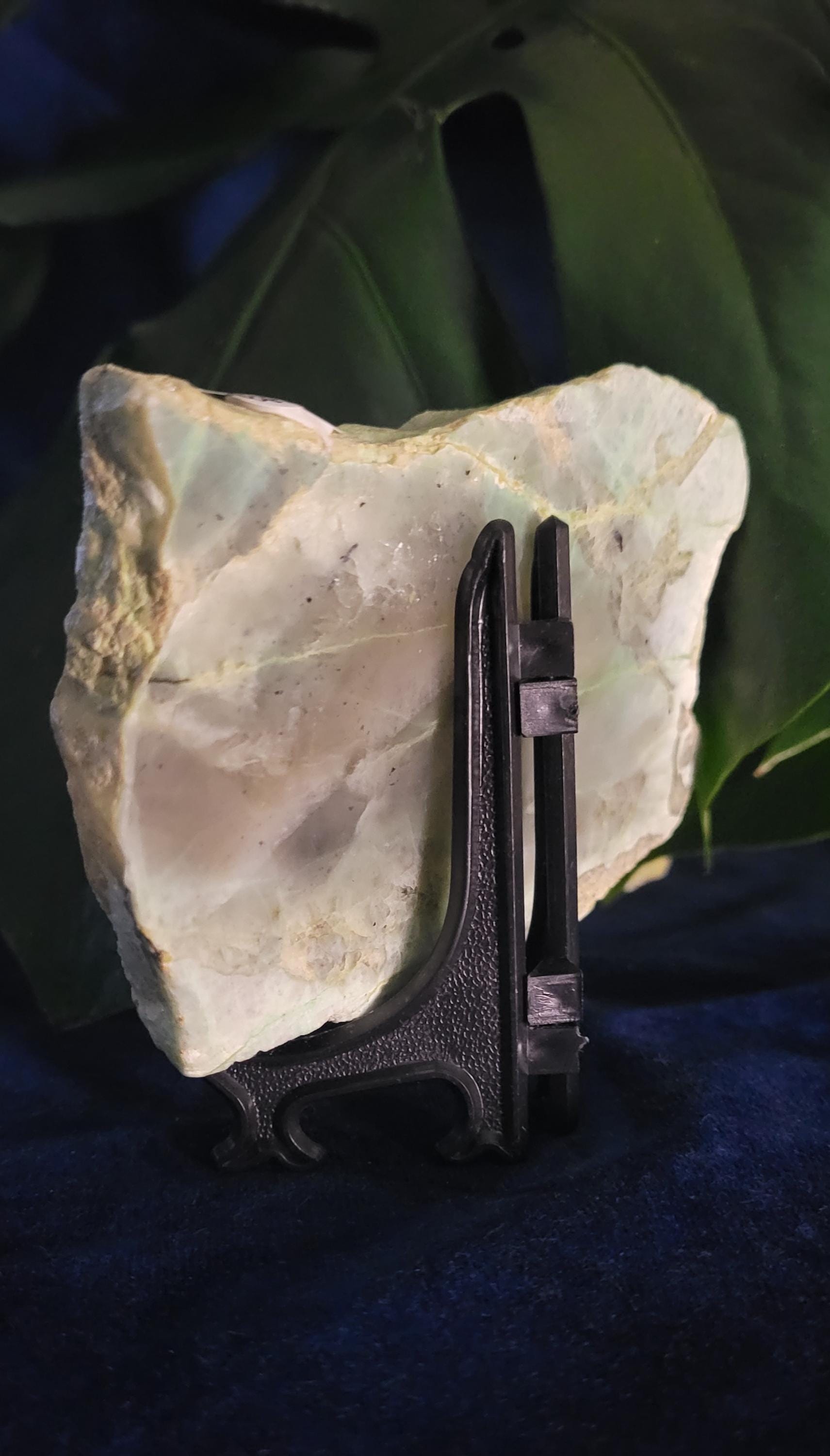Green Moonstone - Garnierite | Double Sided Polished Slab | Crystal Collector | Home Decor | Birthday Christmas Gift | Green Gray White