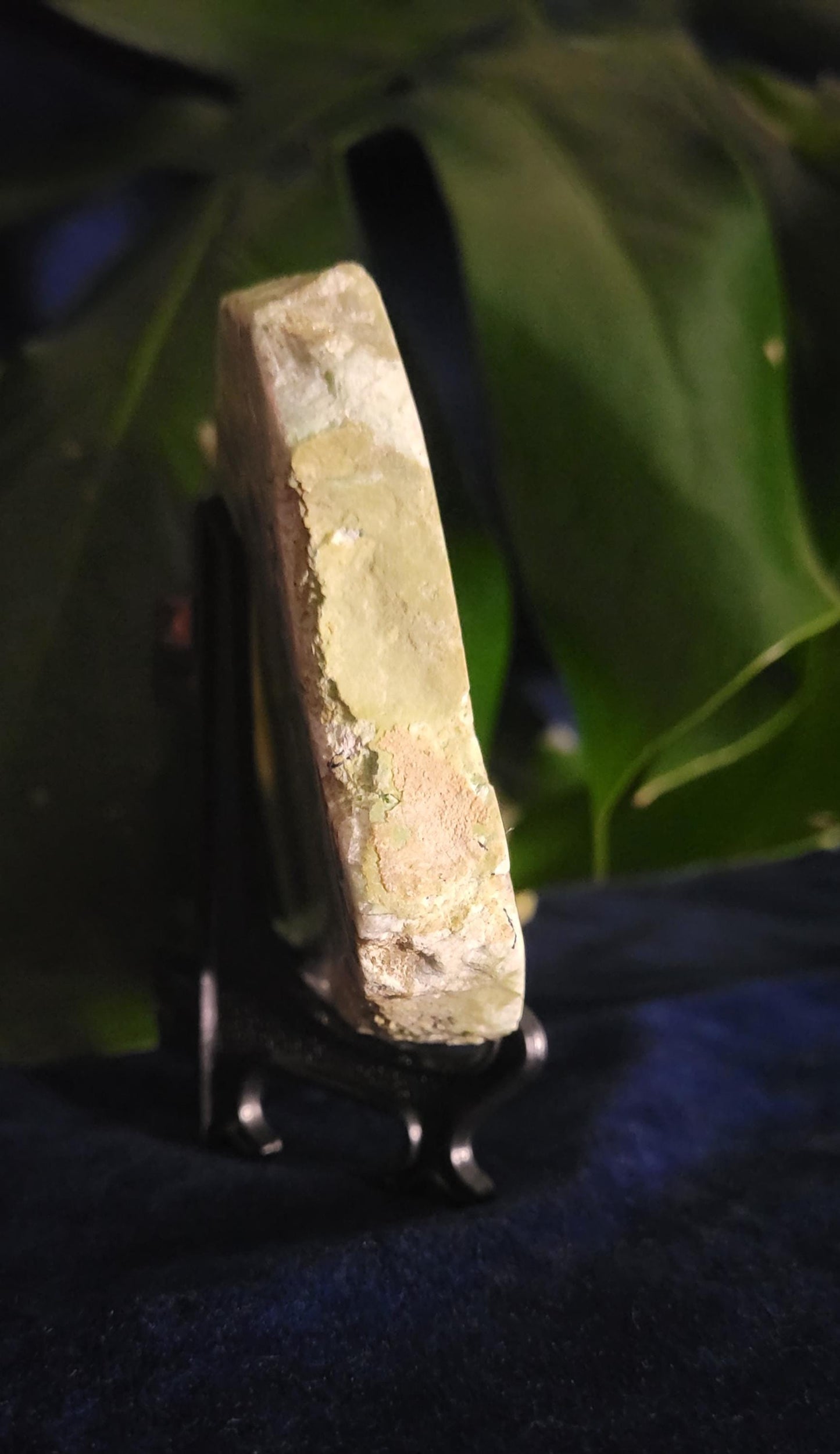Green Moonstone - Garnierite | Double Sided Polished Slab | Crystal Collector | Home Decor | Birthday Christmas Gift | Green Gray White