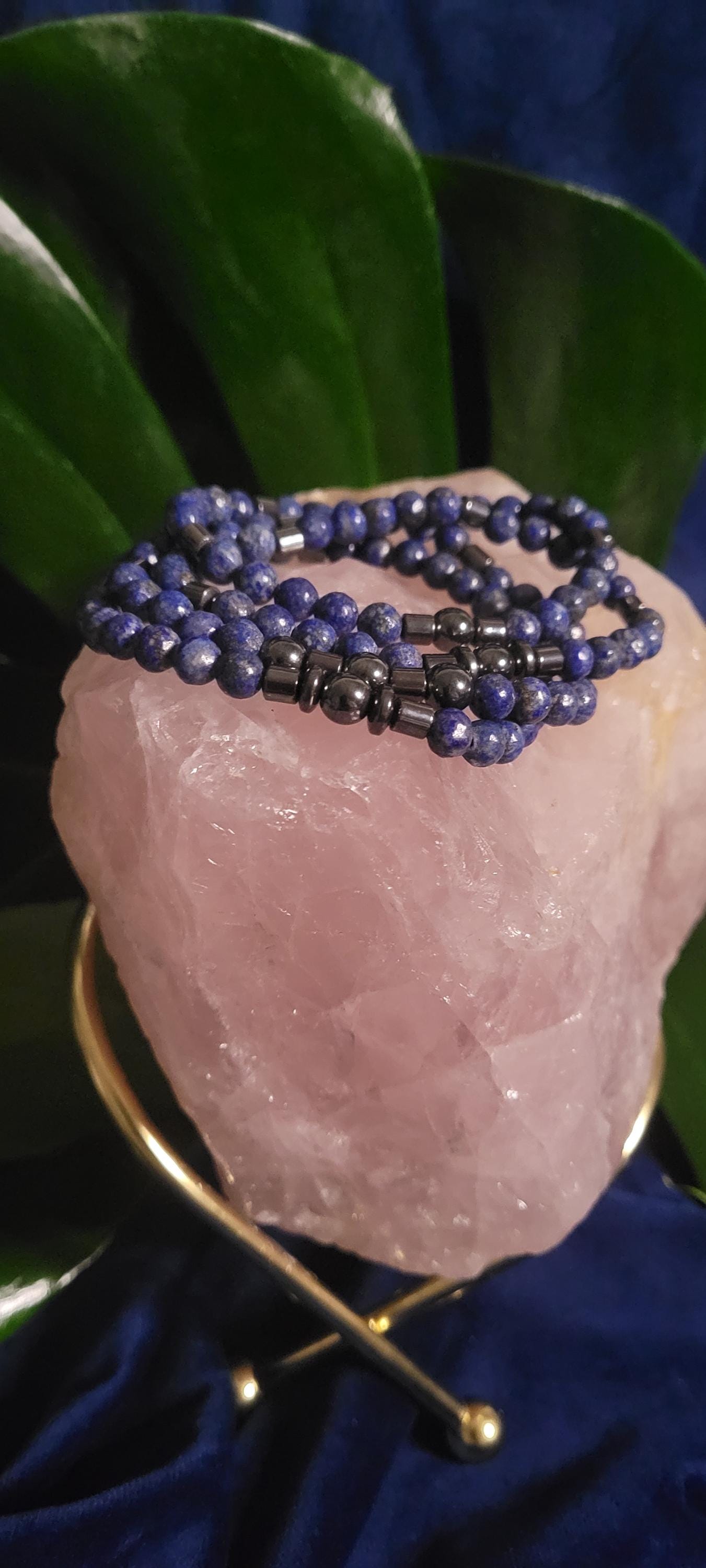Manifest Confidence & Clarity | 6mm Lapis Lazuli One-of-a-kind Crystal Bracelet | Gifts for him and her | Handmade Dainty Jewelry | Blue