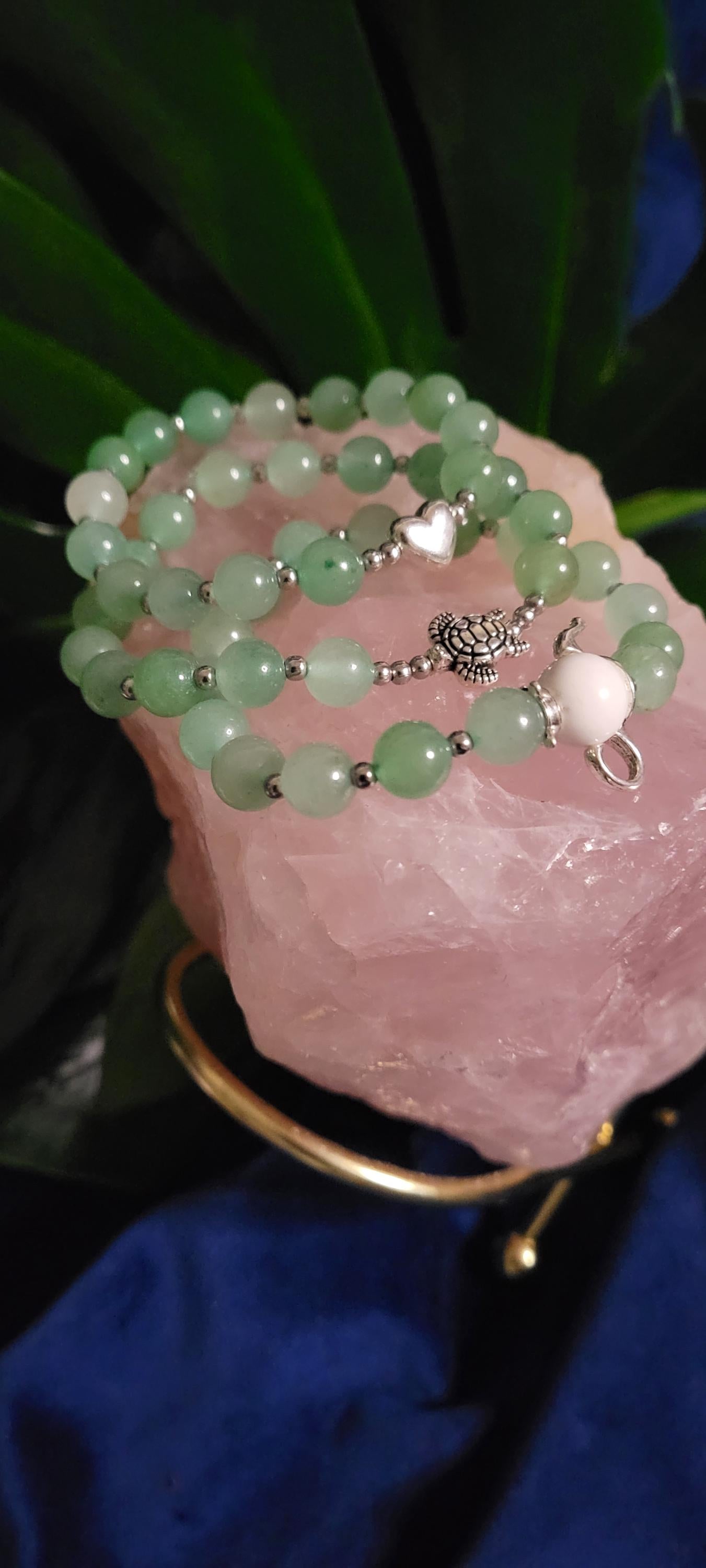 Manifest Strength & Success | 8mm Aventurine One-of-a-kind Crystal Bracelet | Gifts for him and her | Handmade Dainty Jewelry | Green