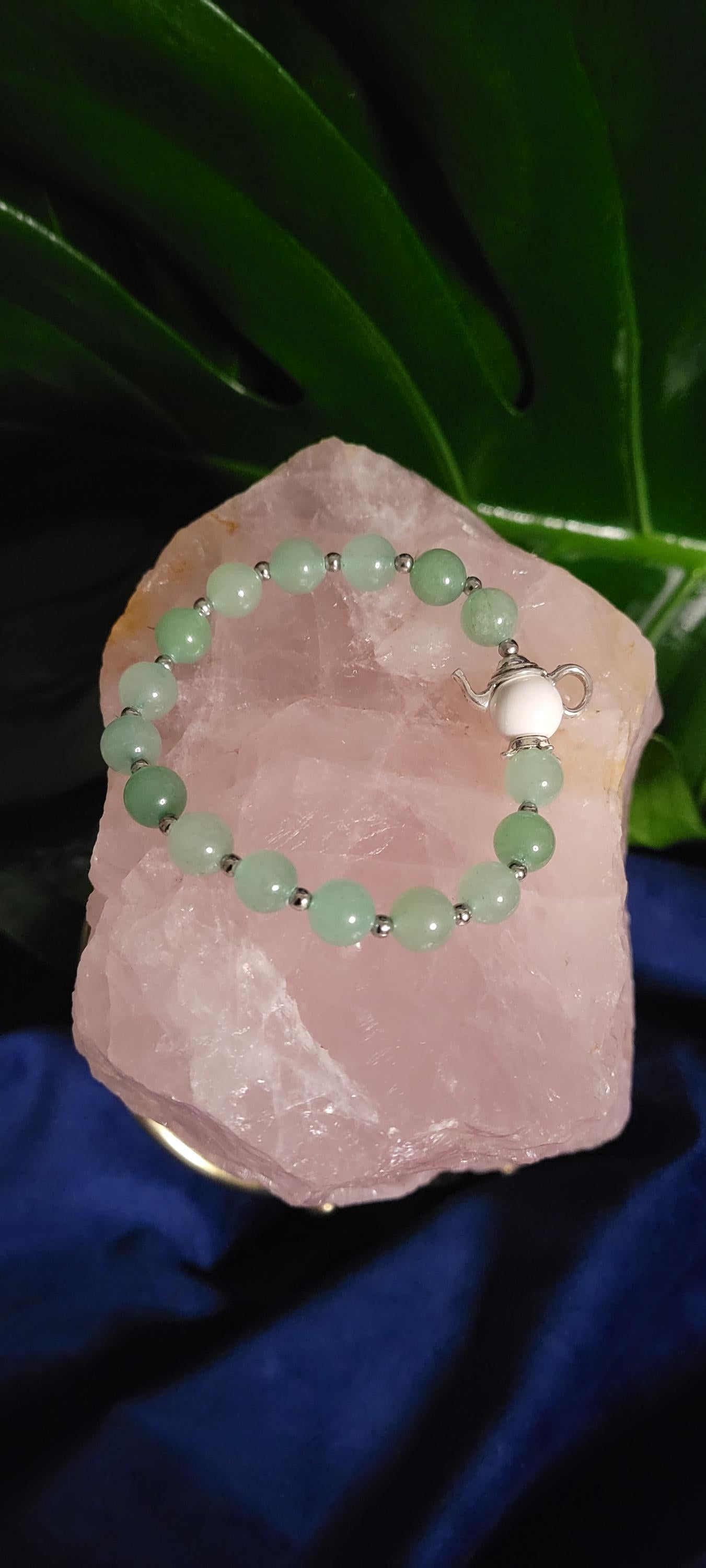 Manifest Strength & Success | 8mm Aventurine One-of-a-kind Crystal Bracelet | Gifts for him and her | Handmade Dainty Jewelry | Green