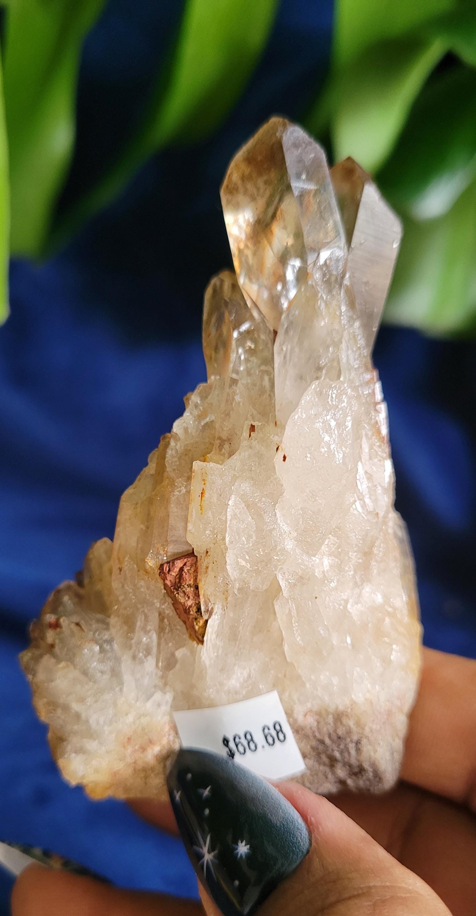 Natural Kundalini Citrine | Self-Standing Cluster from the Democratic Republic of Congo | Birthday Christmas Gift Ideas | Gold | Prosperity