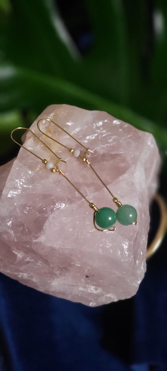 Handmade Dainty Drop Down Earrings | 10mm Crystal Bead | Jewerly & Accessories | Birthday or Valentines Day Love Gift | Unique | The Rachel