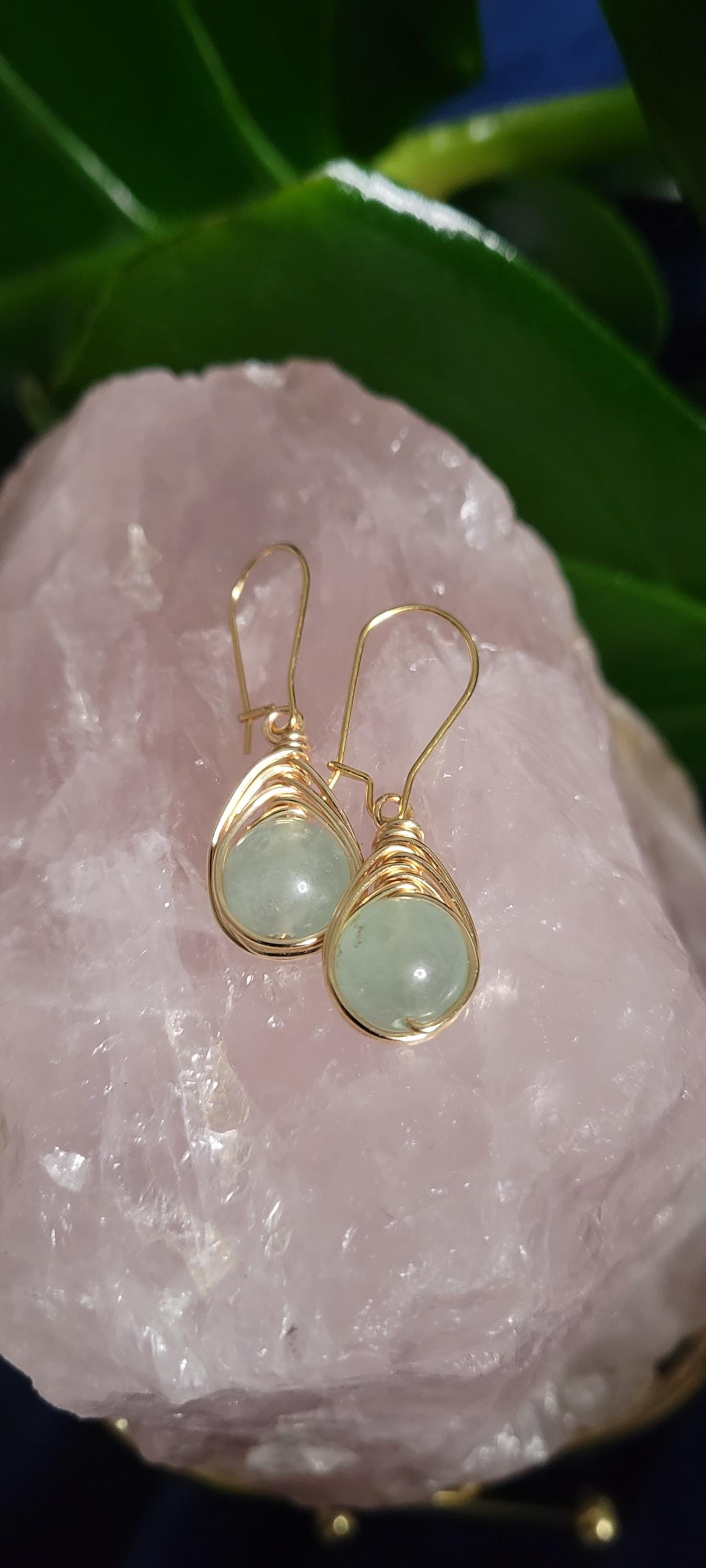Handmade Dainty Drop Down Earrings | 10mm Crystal Beads | Unique Jewelry | Birthday or Valetines Day Love Gift | Queen Mother | The Lucy