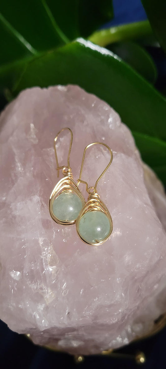 Handmade Dainty Drop Down Earrings | 10mm Crystal Beads | Unique Jewelry | Birthday or Valetines Day Love Gift | Queen Mother | The Lucy