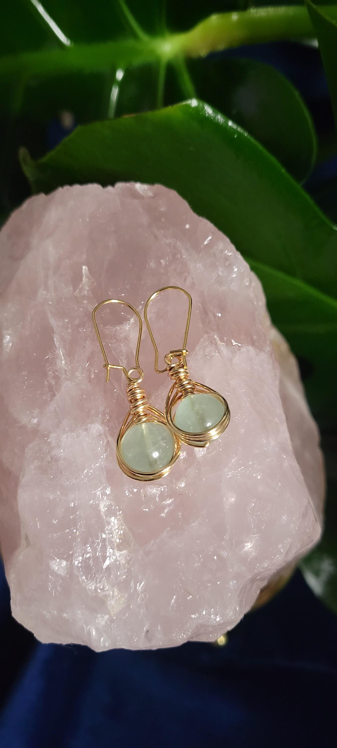 Handmade Dainty Drop Down Earrings | 10mm Crystal Beads | Unique Jewelry | Birthday or Valetines Day Love Gift | Queen Mother | The Lucy