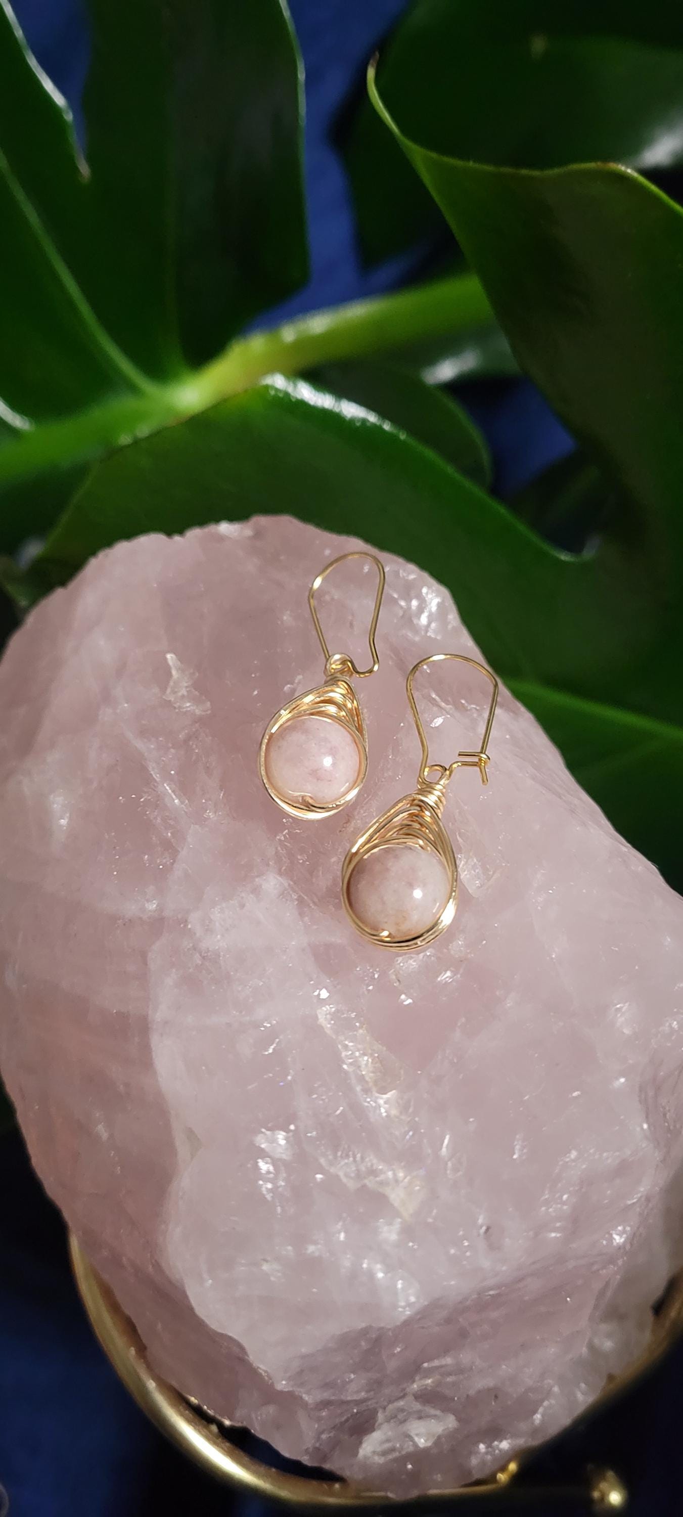 Handmade Dainty Drop Down Earrings | 10mm Crystal Beads | Unique Jewelry | Birthday or Valetines Day Love Gift | Queen Mother | The Lucy