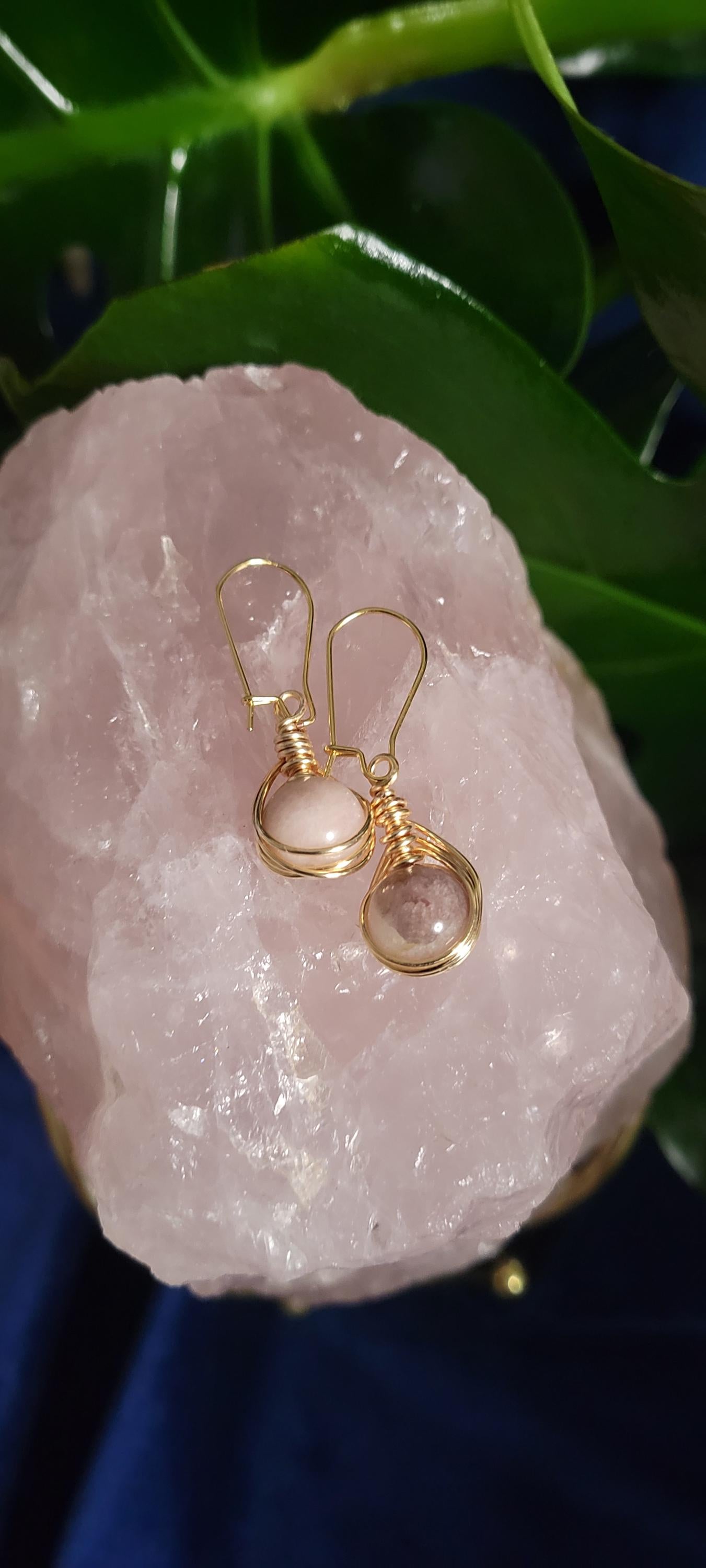 Handmade Dainty Drop Down Earrings | 10mm Crystal Beads | Unique Jewelry | Birthday or Valetines Day Love Gift | Queen Mother | The Lucy