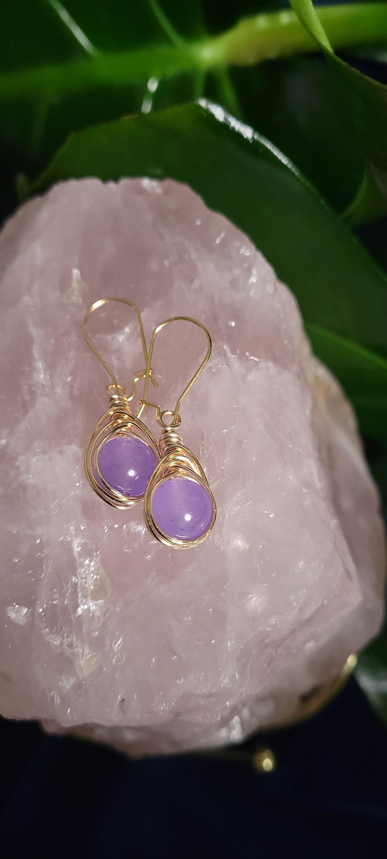 Handmade Dainty Drop Down Earrings | 10mm Crystal Beads | Unique Jewelry | Birthday or Valetines Day Love Gift | Queen Mother | The Lucy