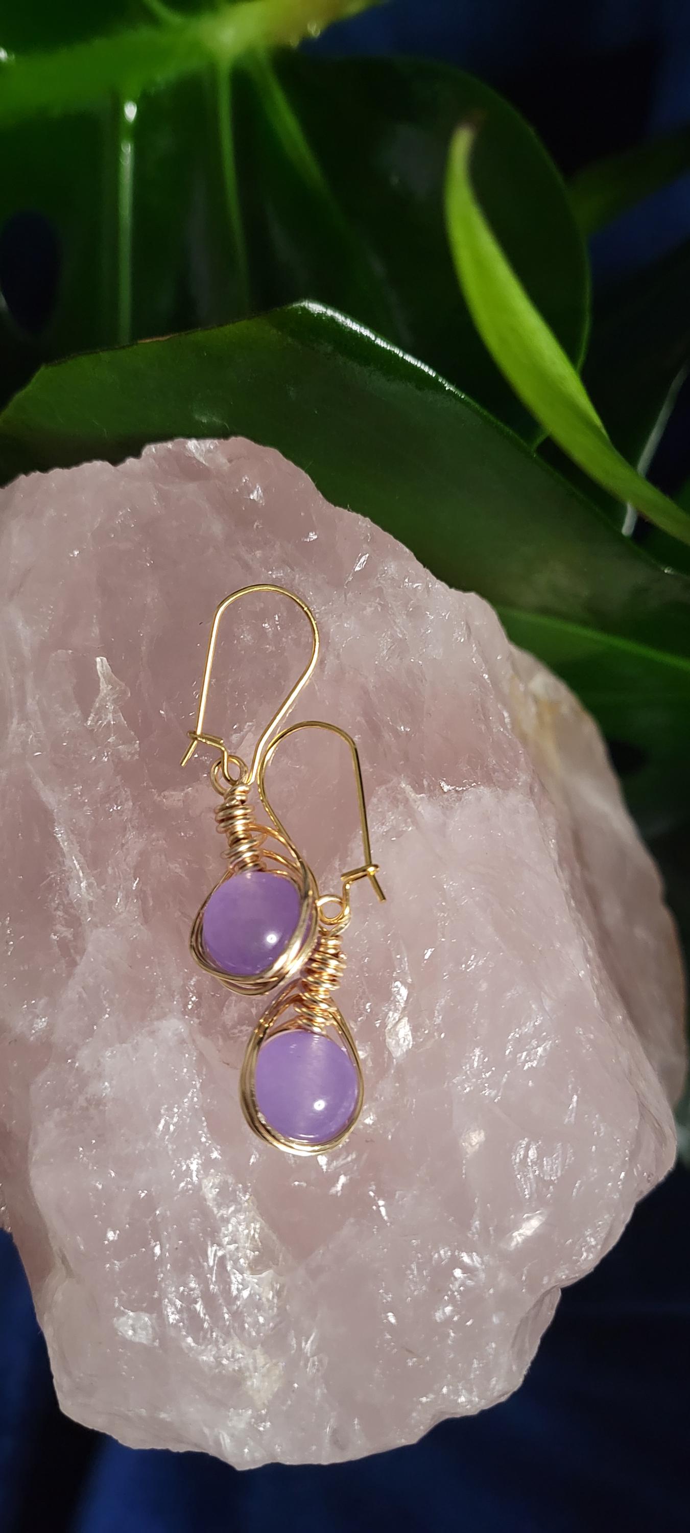 Handmade Dainty Drop Down Earrings | 10mm Crystal Beads | Unique Jewelry | Birthday or Valetines Day Love Gift | Queen Mother | The Lucy
