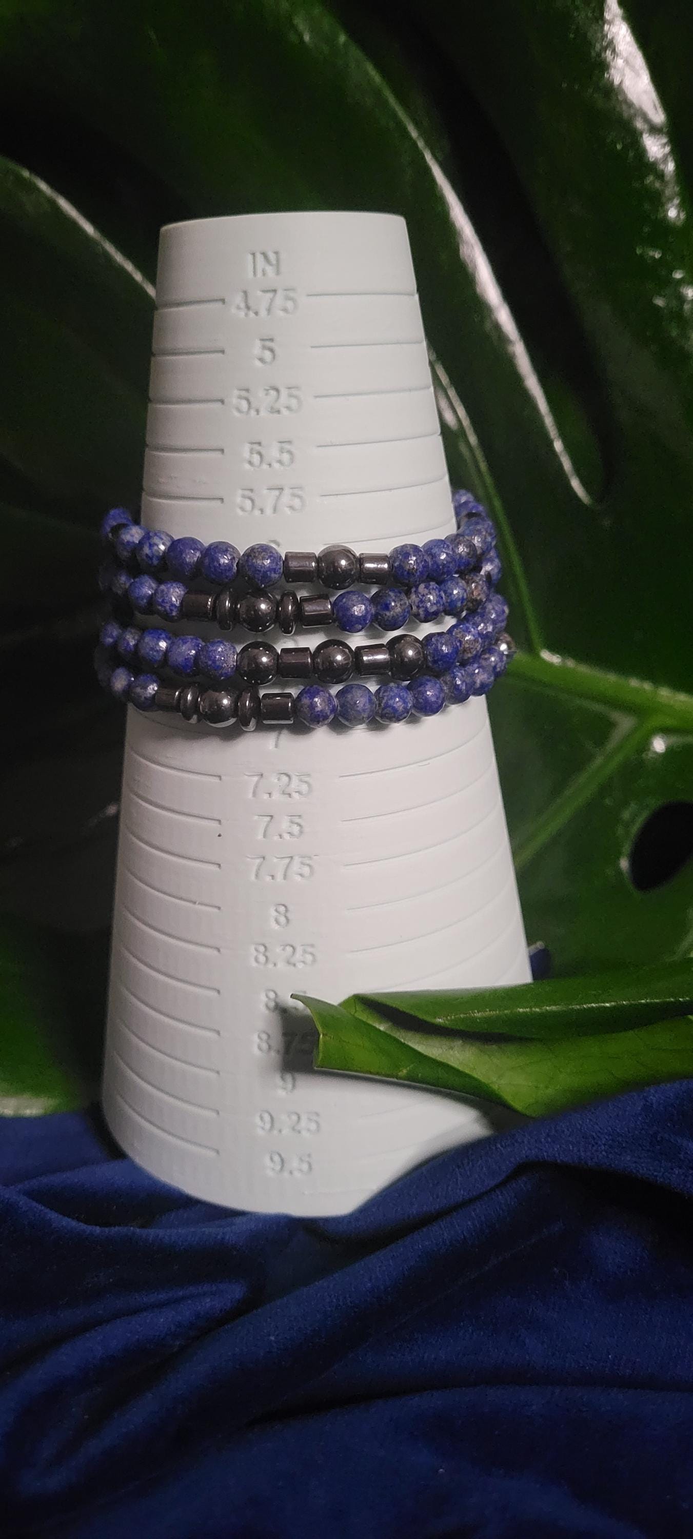 Manifest Confidence & Clarity | 6mm Lapis Lazuli One-of-a-kind Crystal Bracelet | Gifts for him and her | Handmade Dainty Jewelry | Blue