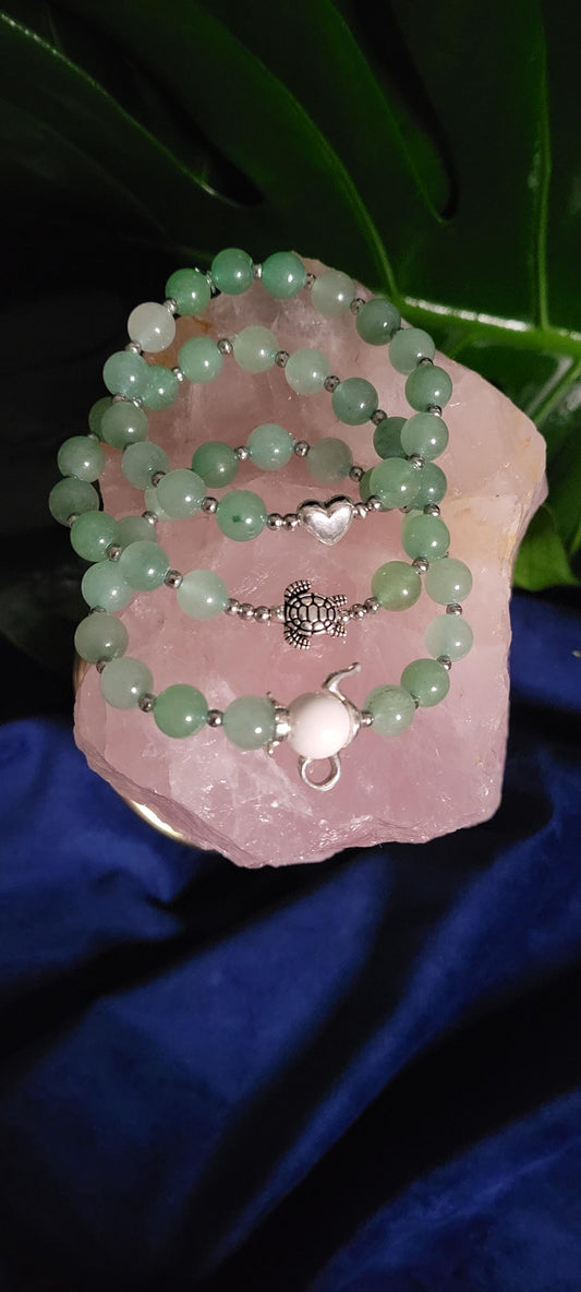 Manifest Strength & Success | 8mm Aventurine One-of-a-kind Crystal Bracelet | Gifts for him and her | Handmade Dainty Jewelry | Green