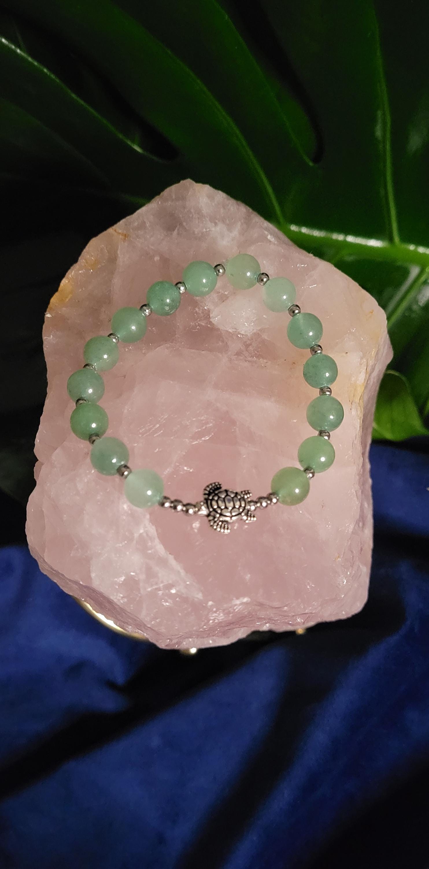 Manifest Strength & Success | 8mm Aventurine One-of-a-kind Crystal Bracelet | Gifts for him and her | Handmade Dainty Jewelry | Green