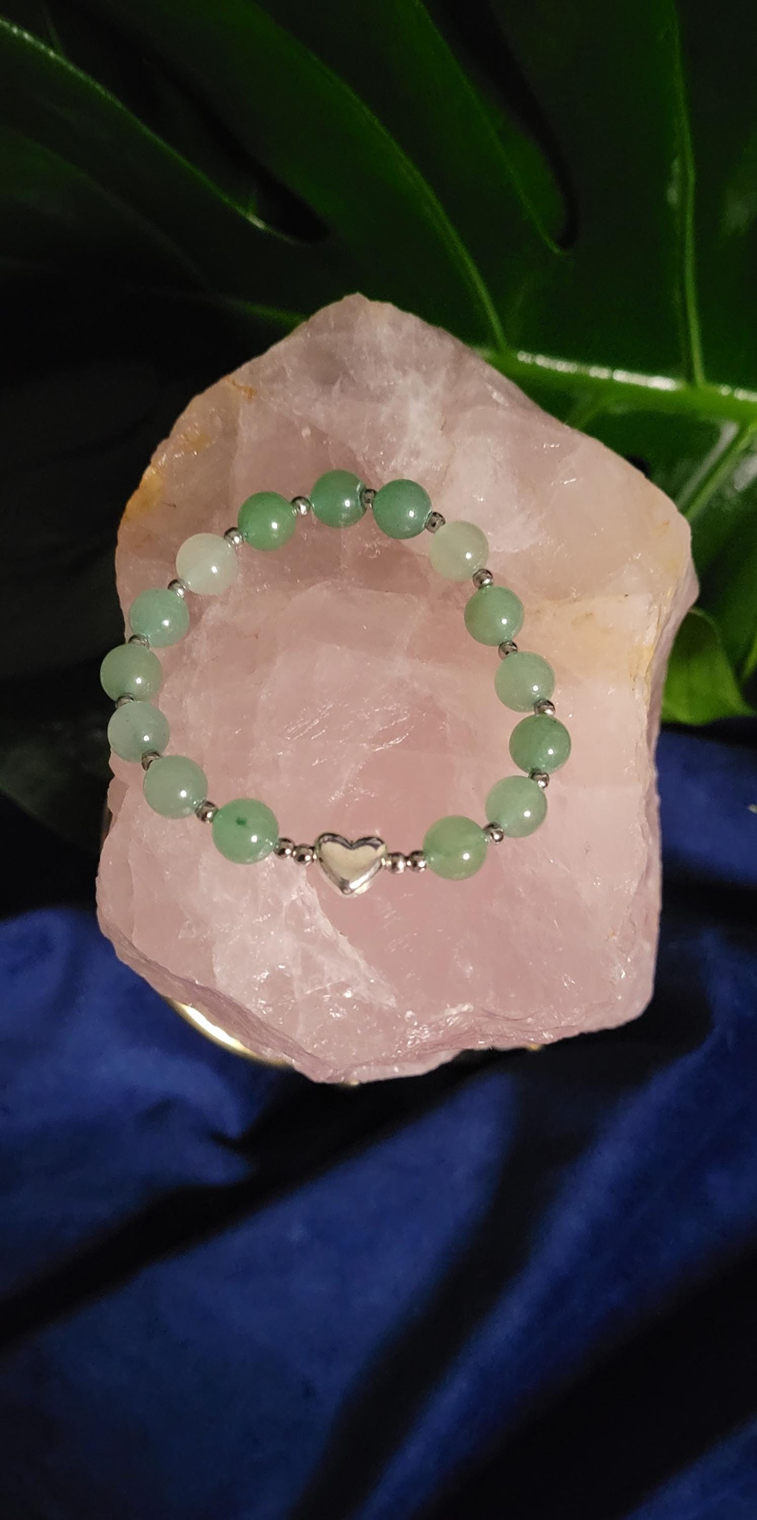 Manifest Strength & Success | 8mm Aventurine One-of-a-kind Crystal Bracelet | Gifts for him and her | Handmade Dainty Jewelry | Green