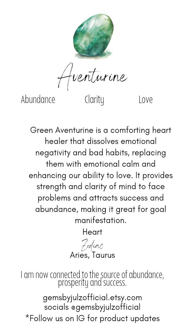 Manifest Strength & Success | 8mm Aventurine One-of-a-kind Crystal Bracelet | Gifts for him and her | Handmade Dainty Jewelry | Green