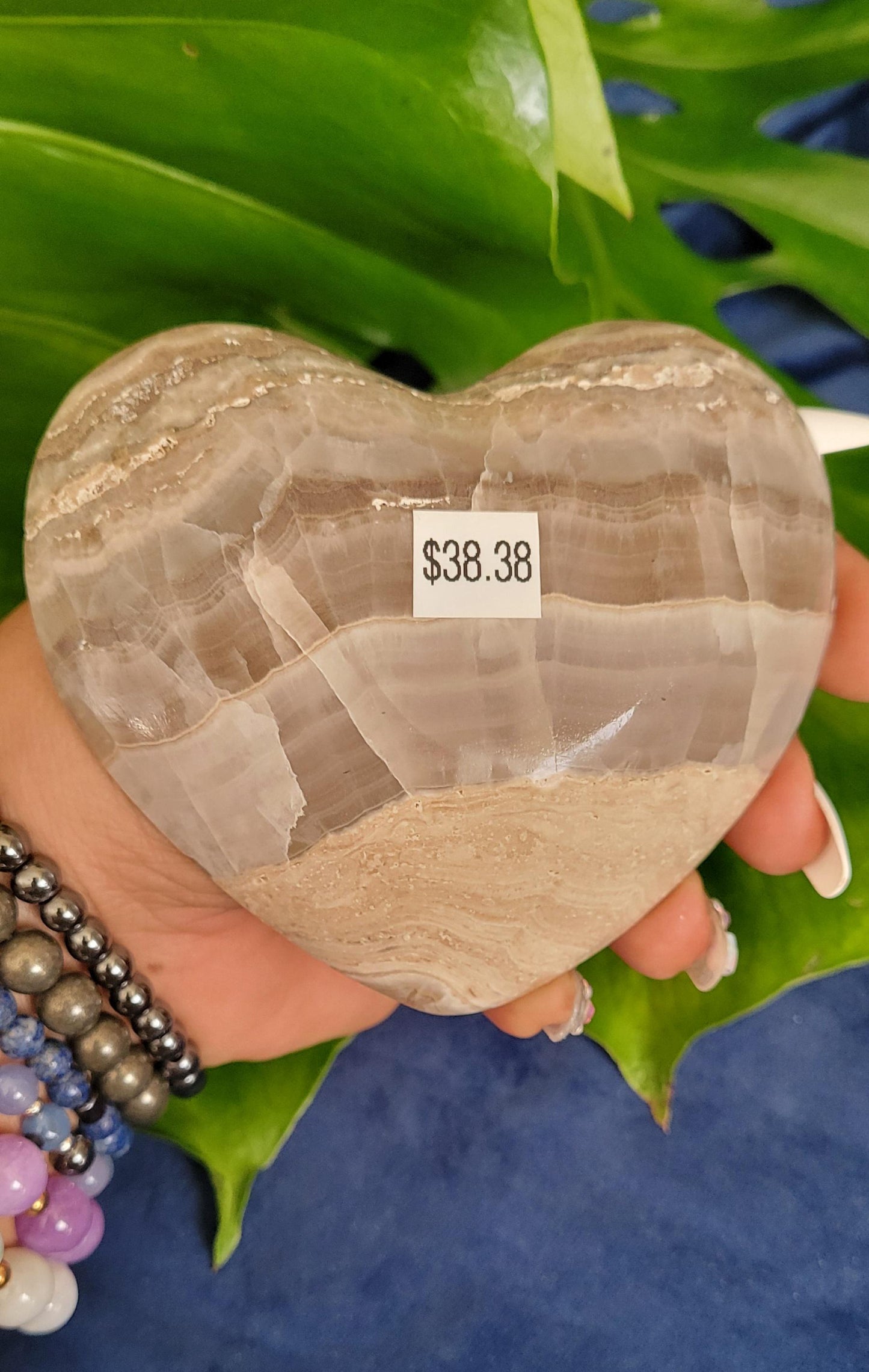 Stunning & Rare Heart Crystal Bowls | Collectors Home Decor | Gift Ideas | Grounding and Strength | Handcarved Gray Zebra Onyx from Mexico