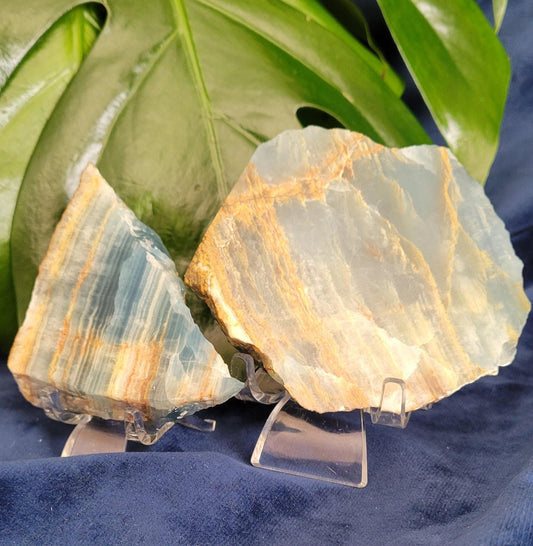 Gorgeous Uncommon Blue Onyx Slabs | Crystal Collector | Home Decor | Gift Ideas | Grounding & Strength | Root Chakra | From Mexico