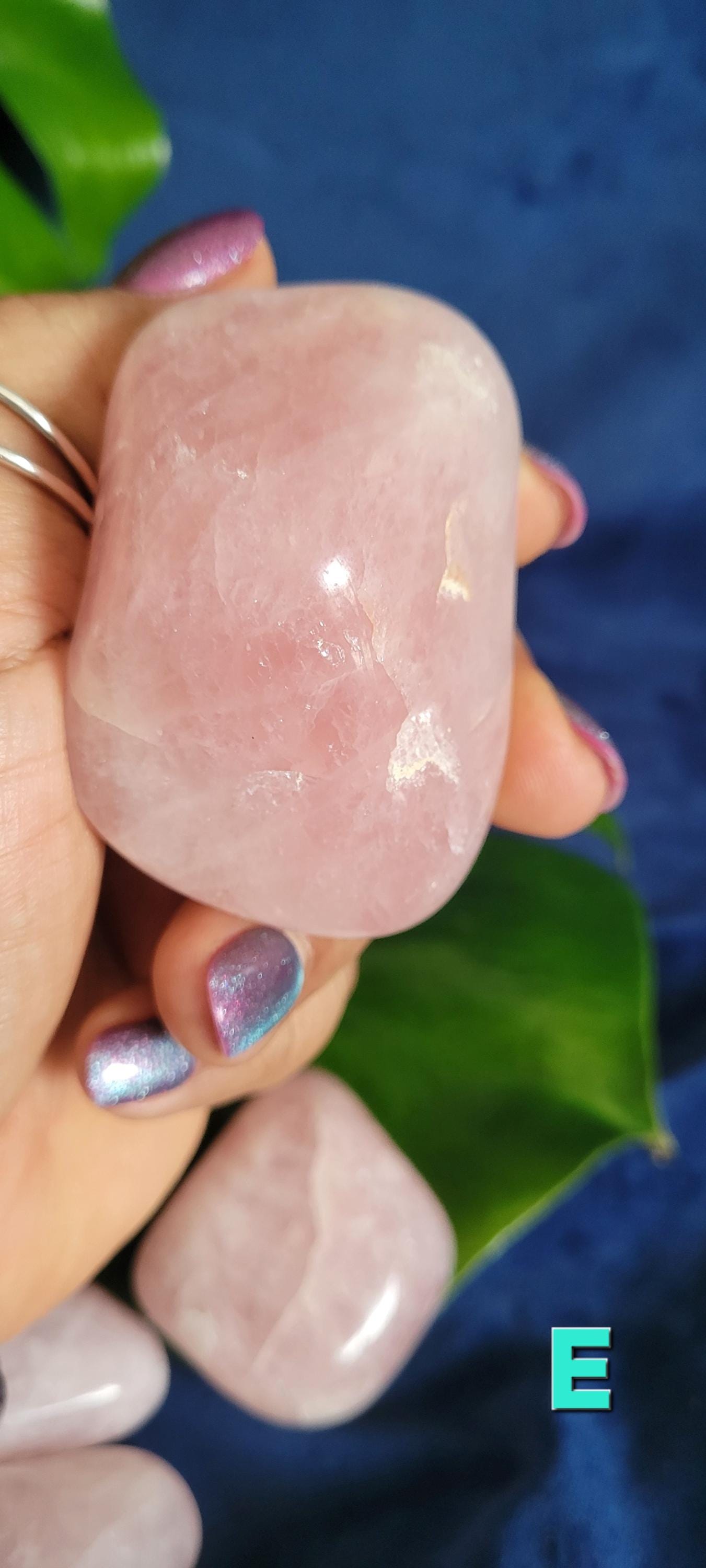 XL Rose Quartz Palmstones | Meditation Tool | Love Stone | Heart Chakra | Cute Home Decor | Gift Ideas for Crystal Collectors | Pastel Pink