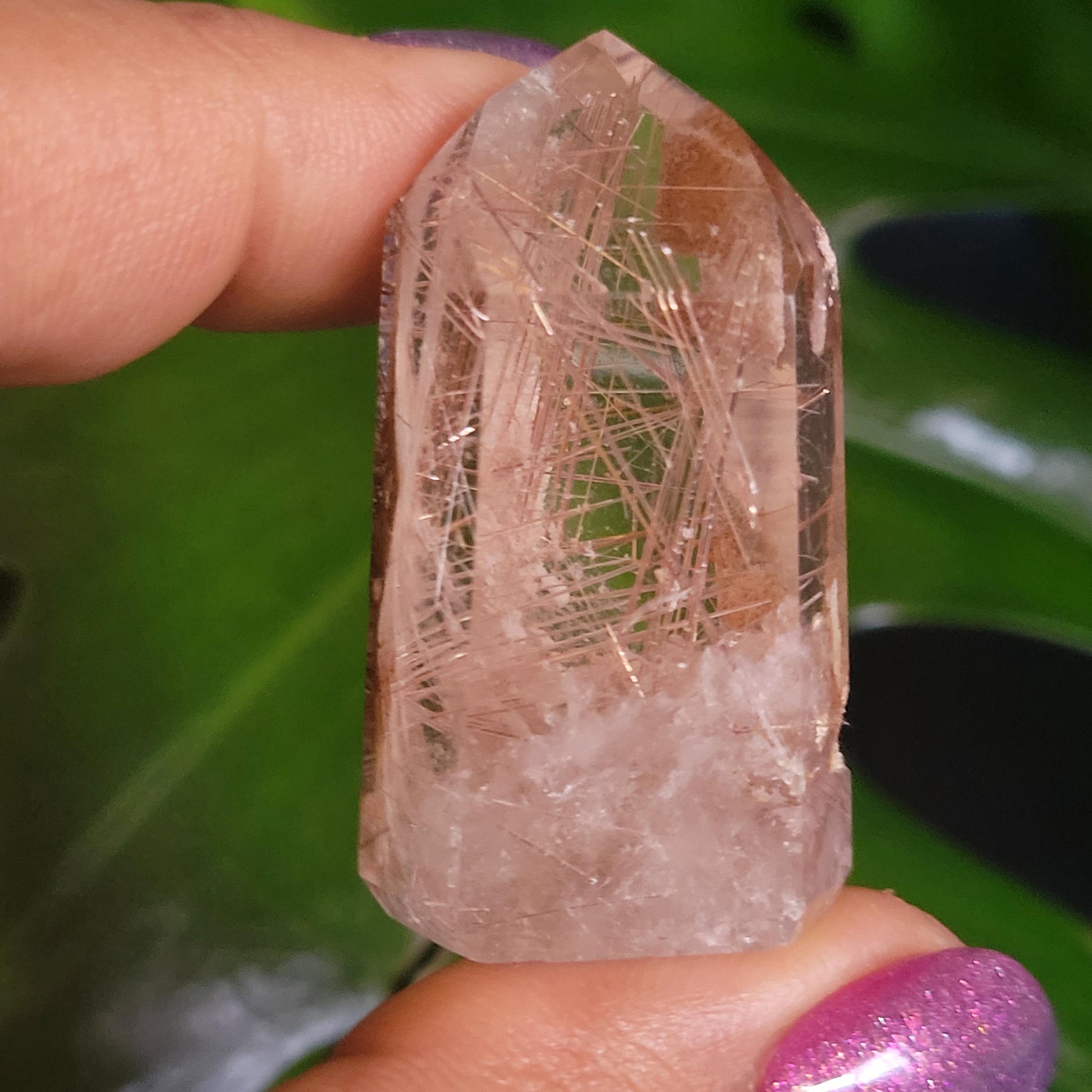 Stunning & Rare Crystal Collectors Piece | Pink Rutilated Lodolite Quartz from Brazil | All Chakras | Meditation Tool | Pink Rutile | 28g