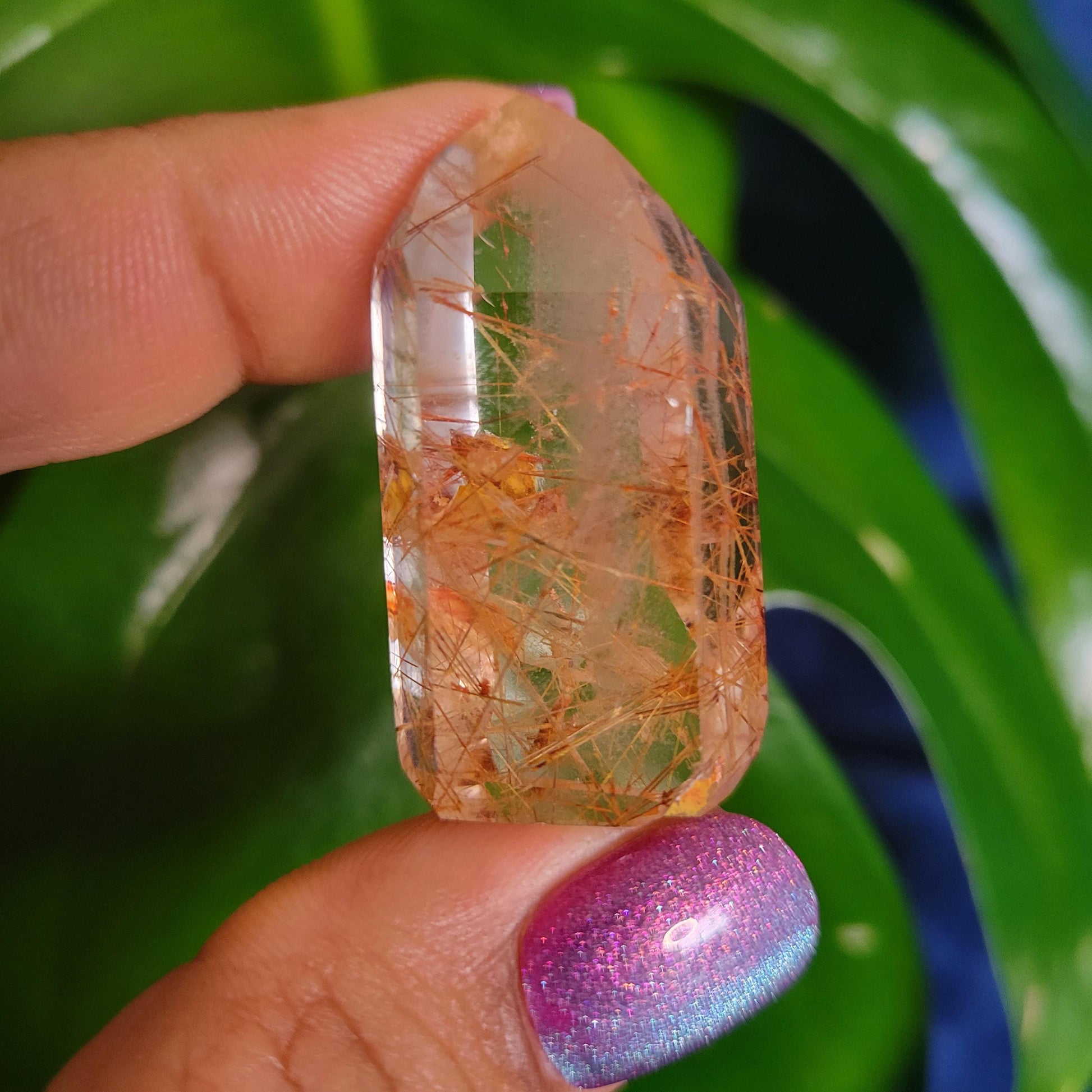 AAA Grade High Quality Gold & Red Copper Rutile Quartz Crystal from Brazil with Phantoms | Gorgeous Unique Crystal Collector Gift | Love|24g