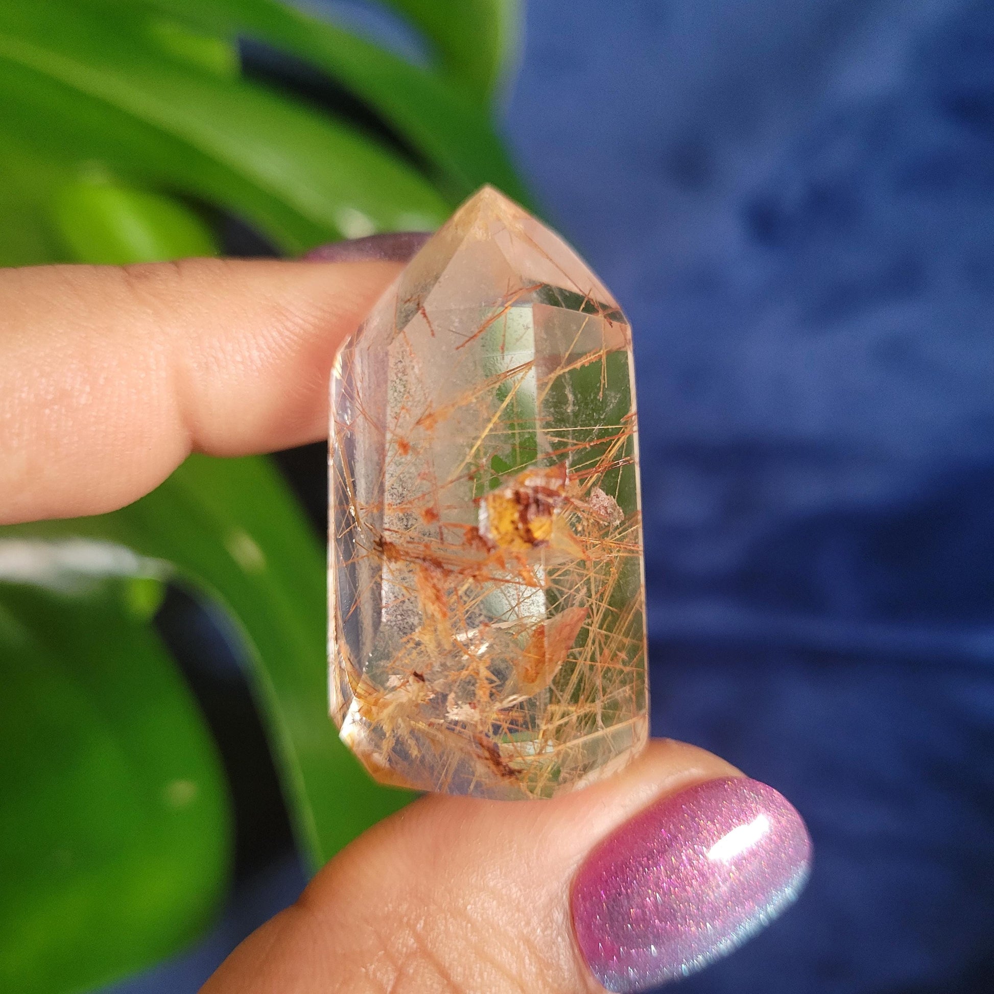 AAA Grade High Quality Gold & Red Copper Rutile Quartz Crystal from Brazil with Phantoms | Gorgeous Unique Crystal Collector Gift | Love|24g