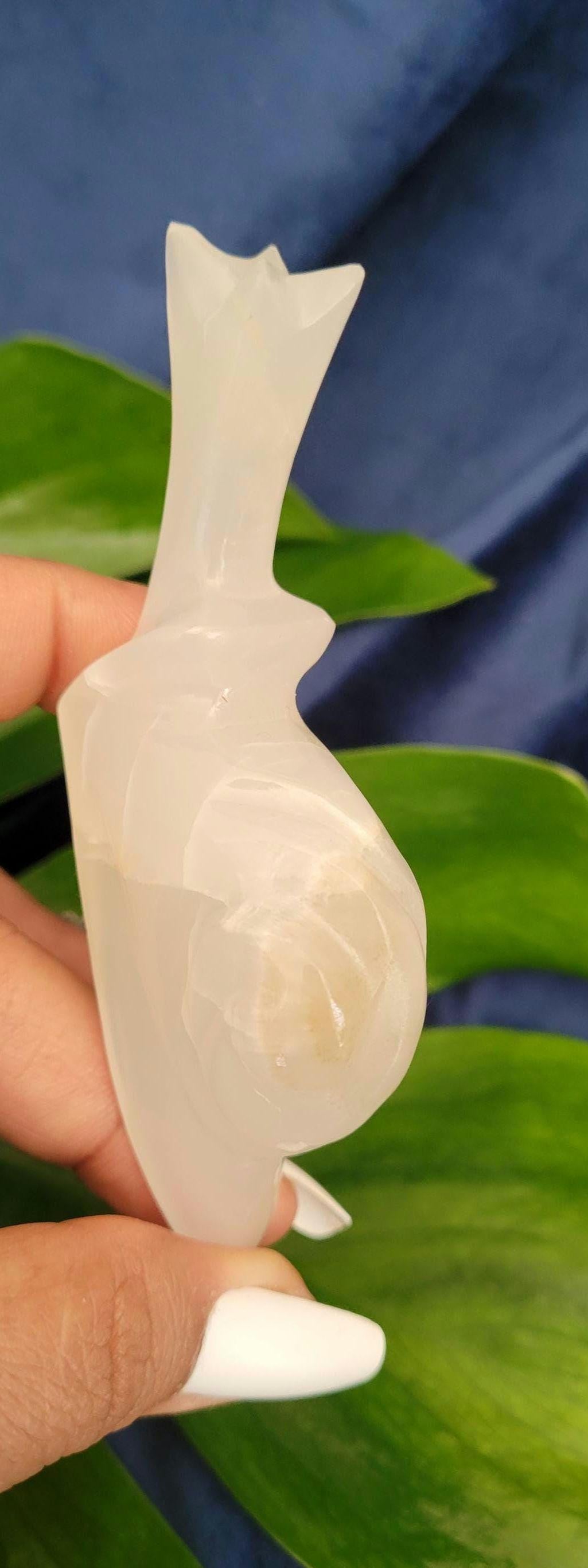 Snail Crystal Carvings | Collectors Home Decor | Gift Ideas | Grounding & Strength | Root Chakra | Handcarved White Onyx from Mexico