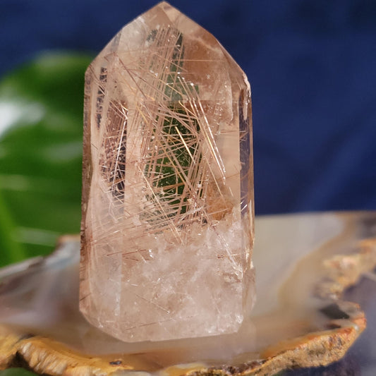 Stunning & Rare Crystal Collectors Piece | Pink Rutilated Lodolite Quartz from Brazil | All Chakras | Meditation Tool | Pink Rutile | 28g