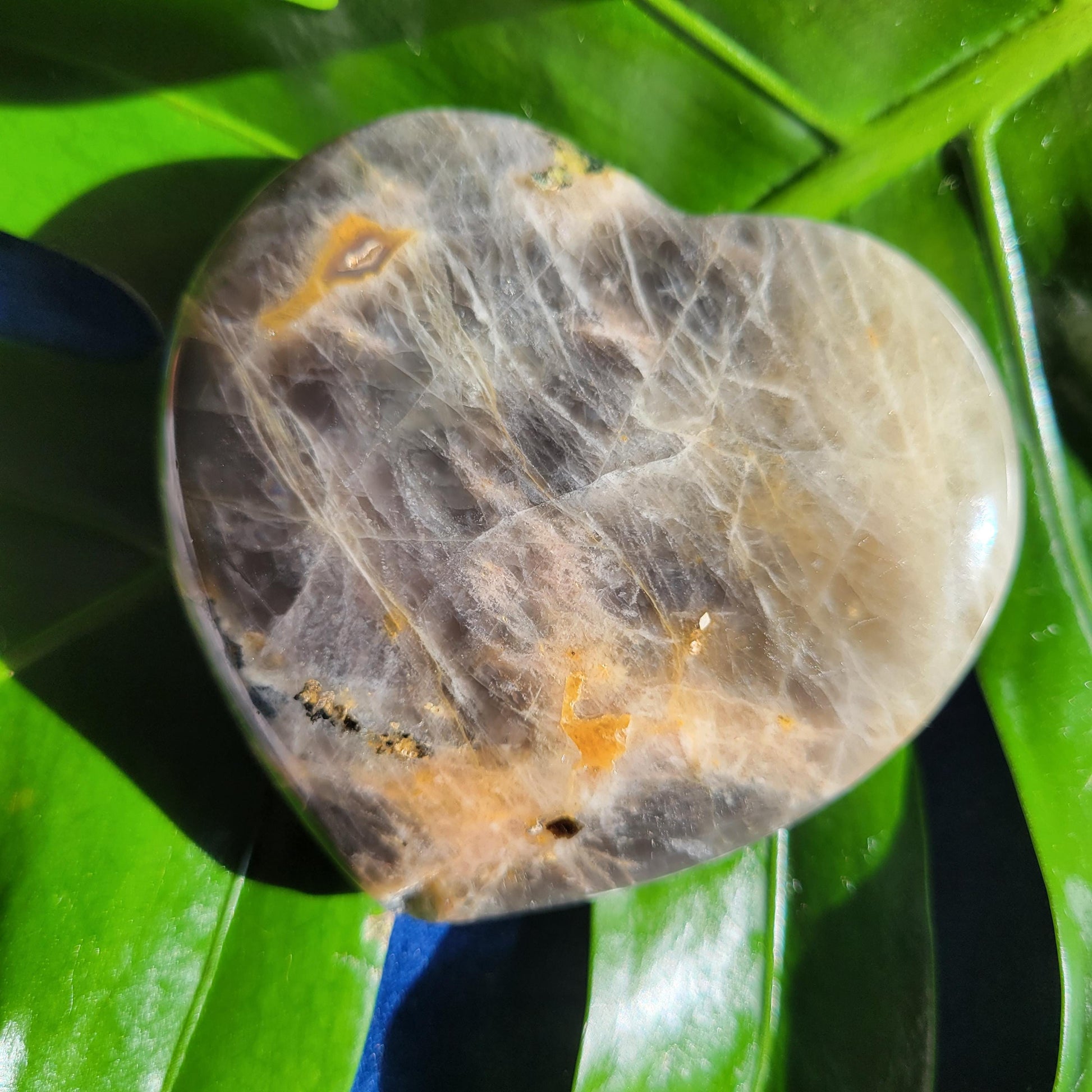 Black Moonstone | Puffy Heart Carvings | Crystal Collector | Home Decor | Birthday Valentines Day Love Gift | Crown Chakra | 175g & 228g