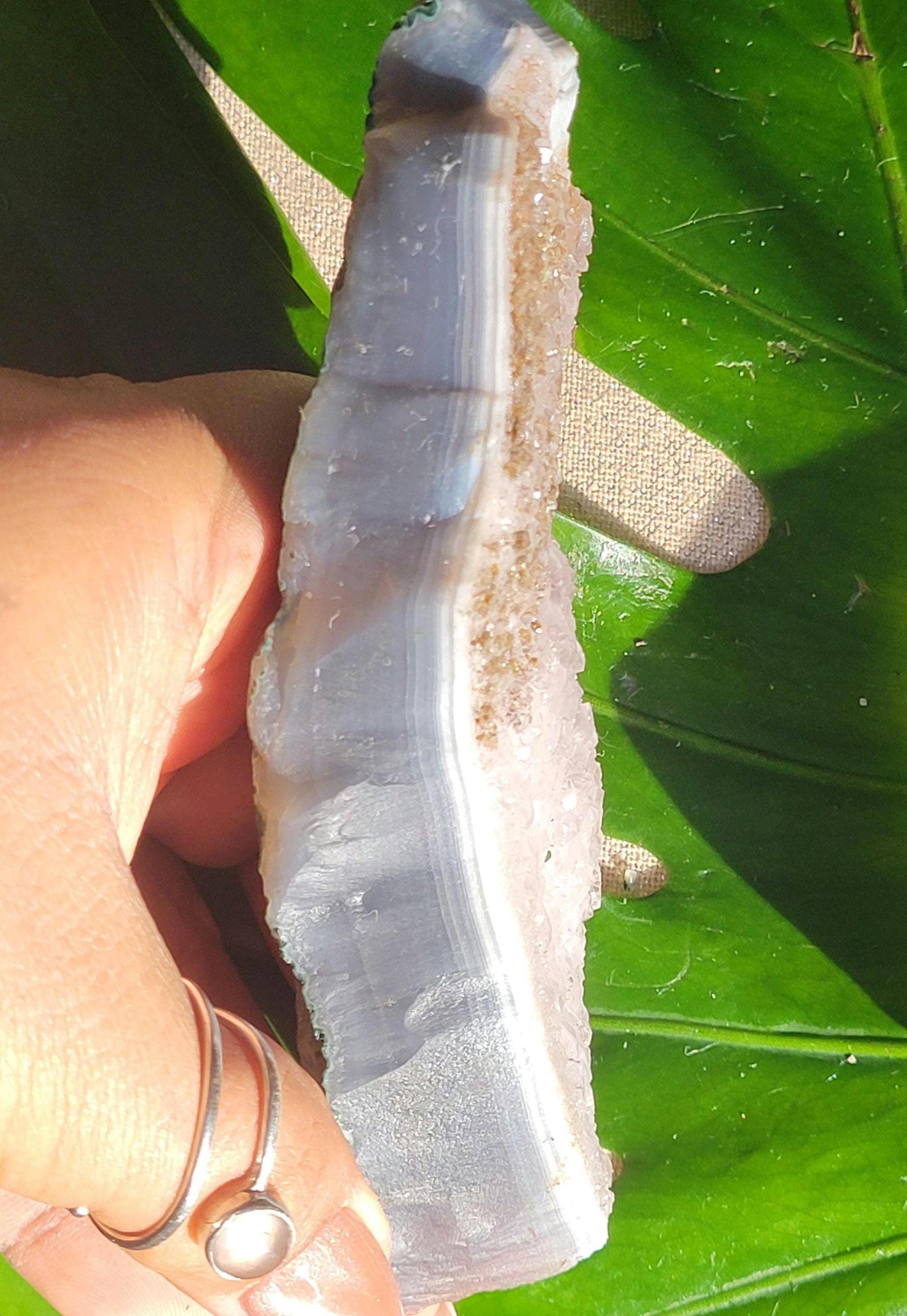 Blue Lace Agate Crystallized Geode | Raw Specimen | Home Office Decor | Manifestation Tool | Throat Chakra | Crystal Collectors Gift for you