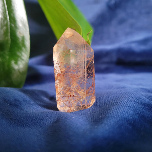 AAA Grade High Quality Gold & Red Copper Rutile Quartz Crystal from Brazil with Phantoms | Gorgeous Unique Crystal Collector Gift | Love|24g