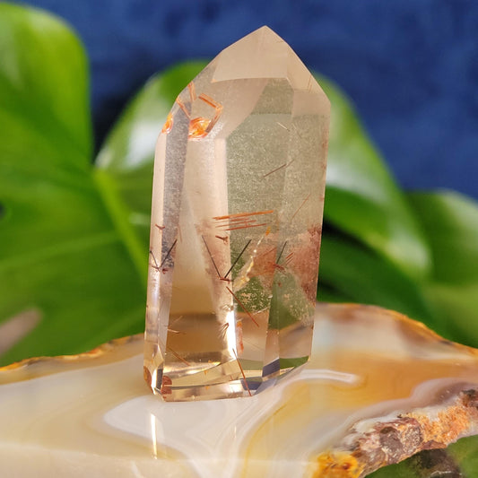 AAA Grade High Quality Gold & Red Copper Rutile Quartz Crystal from Brazil with Phantoms | Gorgeous Unique Crystal Collector Gift | Love|31g