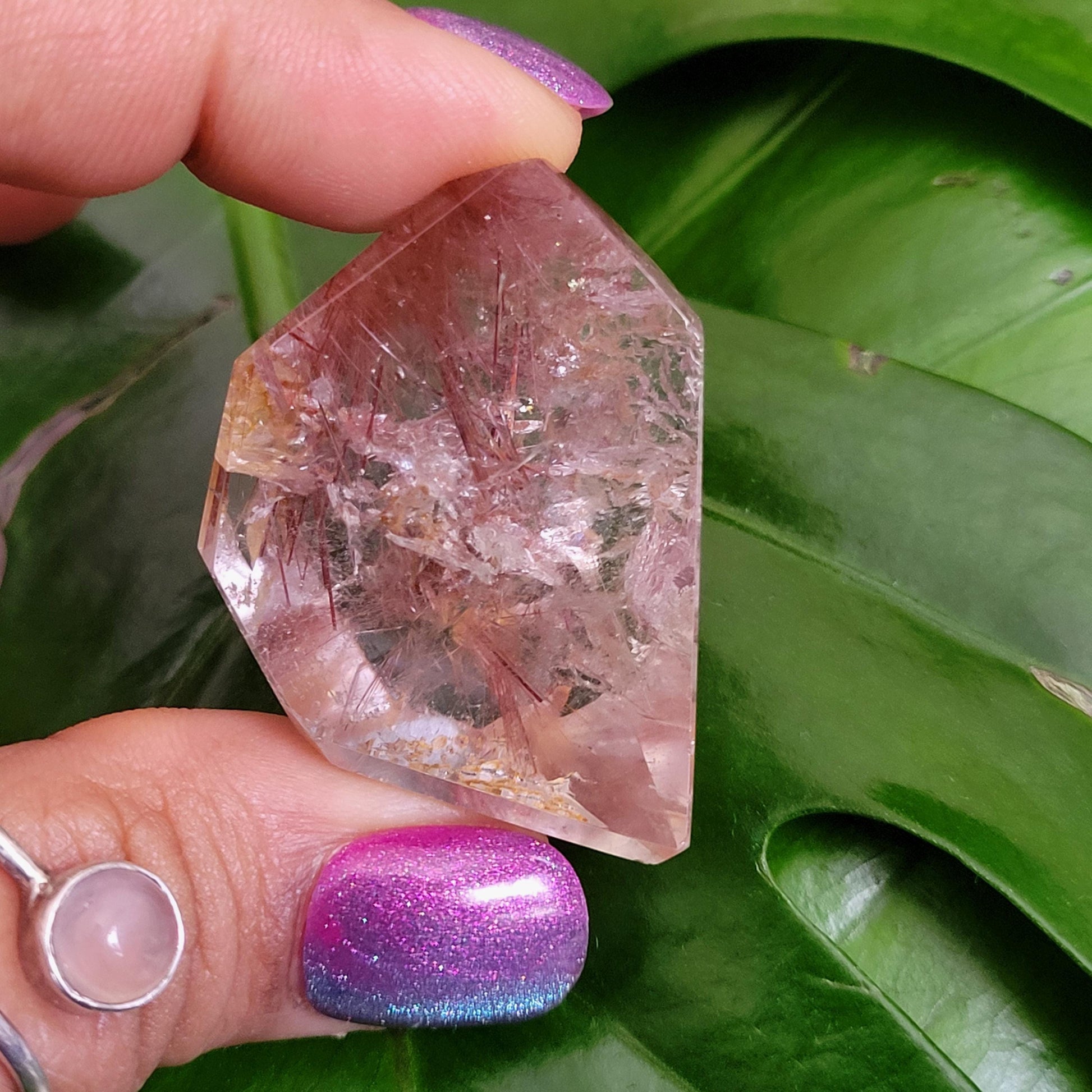 AAA Grade High Quality Red Copper Rutile Quartz Crystal with Rainbows from Brazil | Gorgeous Unique Crystal Collector Gift | Love | 33g