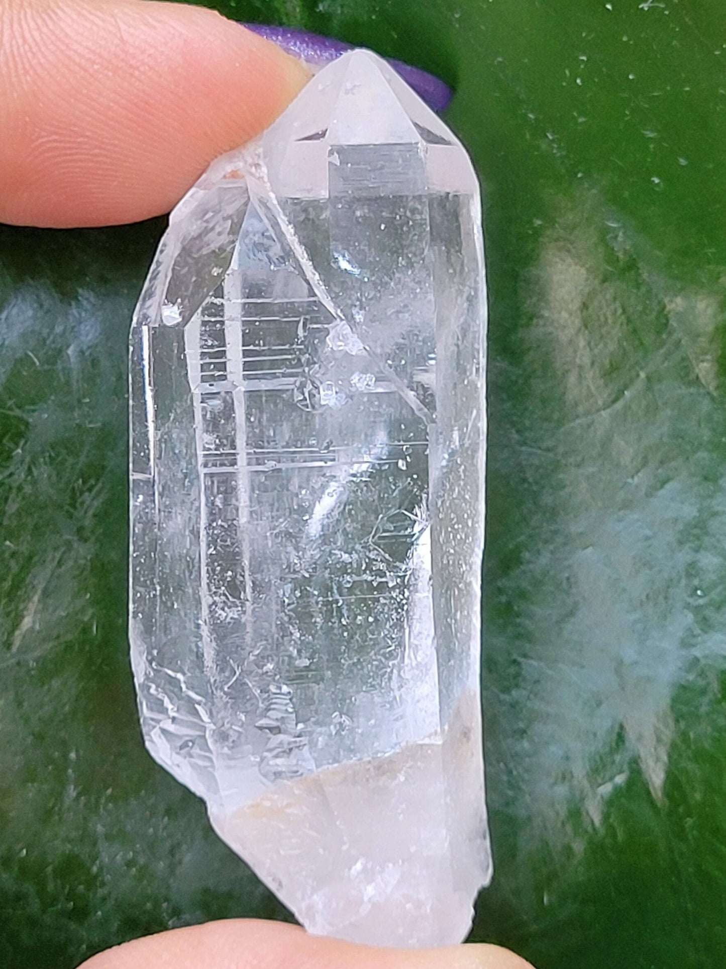 Lemurian Clear Quartz Raw & Natural Crystal Twin Points with Golden Healer from Arkansas | Home Office Decor | Crown Chakra Energy | Gift