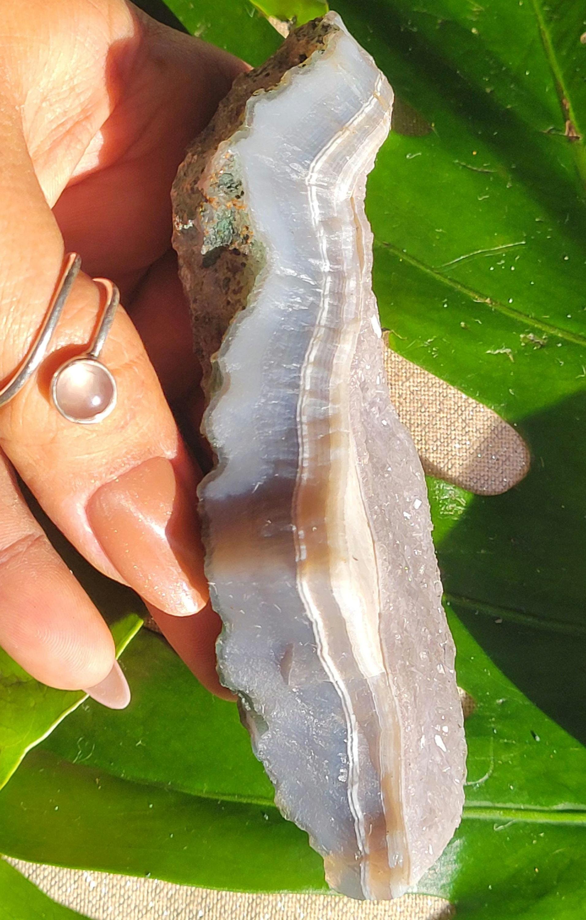 Blue Lace Agate Crystallized Geode | Raw Specimen | Home Office Decor | Manifestation Tool | Throat Chakra | Crystal Collectors Gift for you