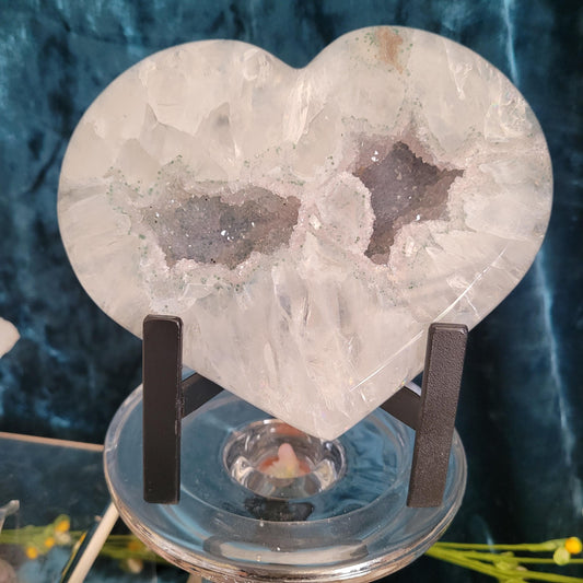 Stunning Druzy Agate Geode with Stand | Crystal Collector | Home Decor | Love You Gift | Statement Piece | 1. 3lbs