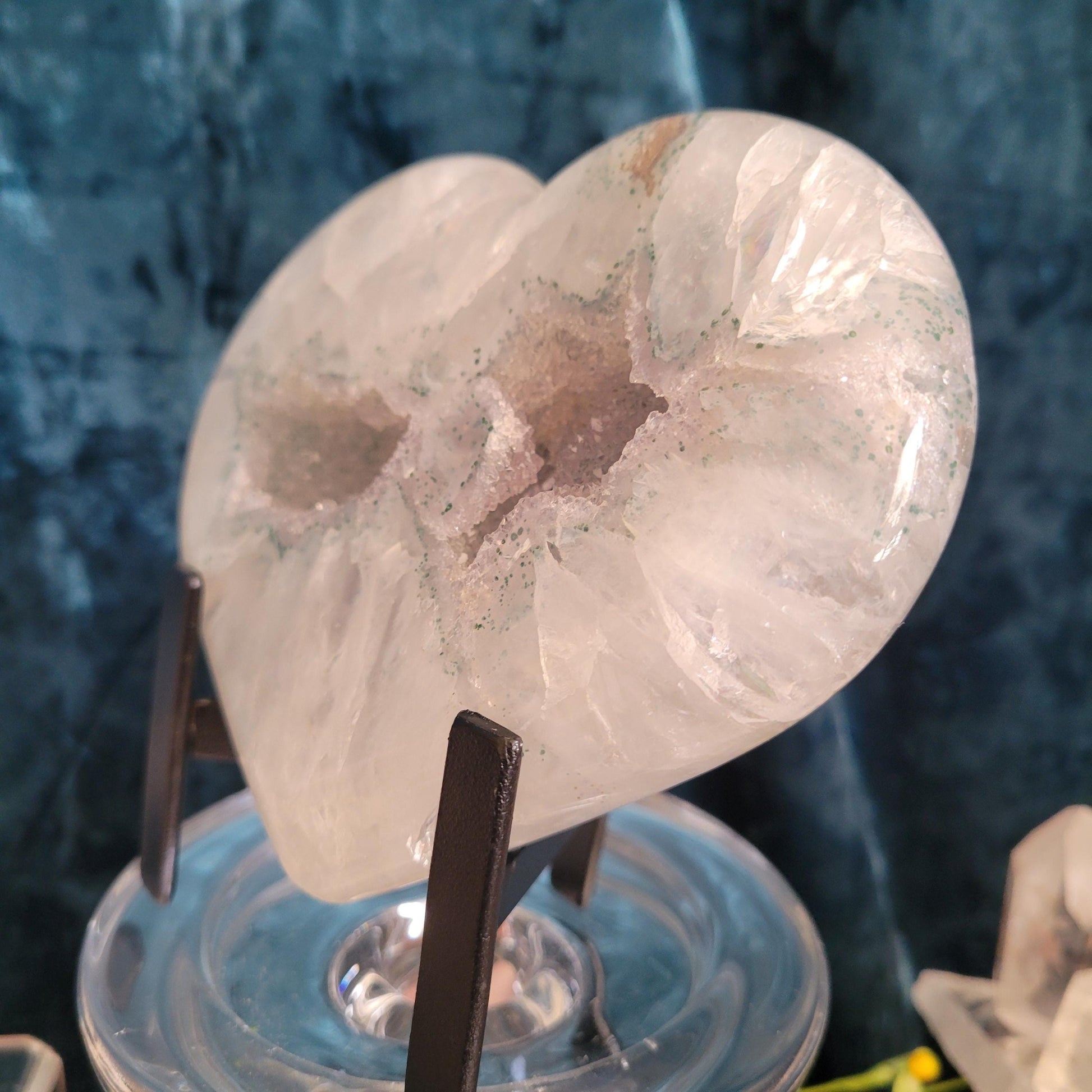 Stunning Druzy Agate Geode with Stand | Crystal Collector | Home Decor | Love You Gift | Statement Piece | 1. 3lbs