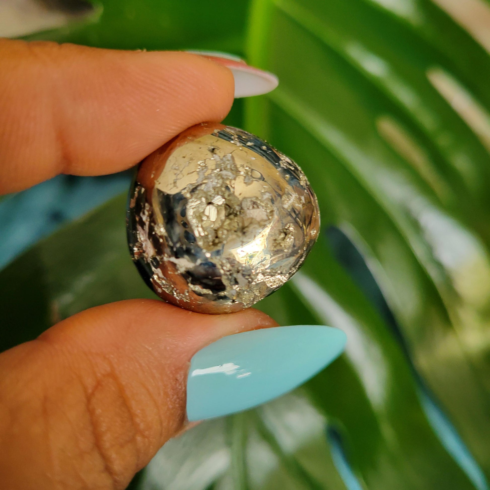 Pyrite Tumbles from Peru Abundance Protection Confidence | Shimmering Gold | Home Decor | Gift for you | Meditation | *Intuitively Picked*