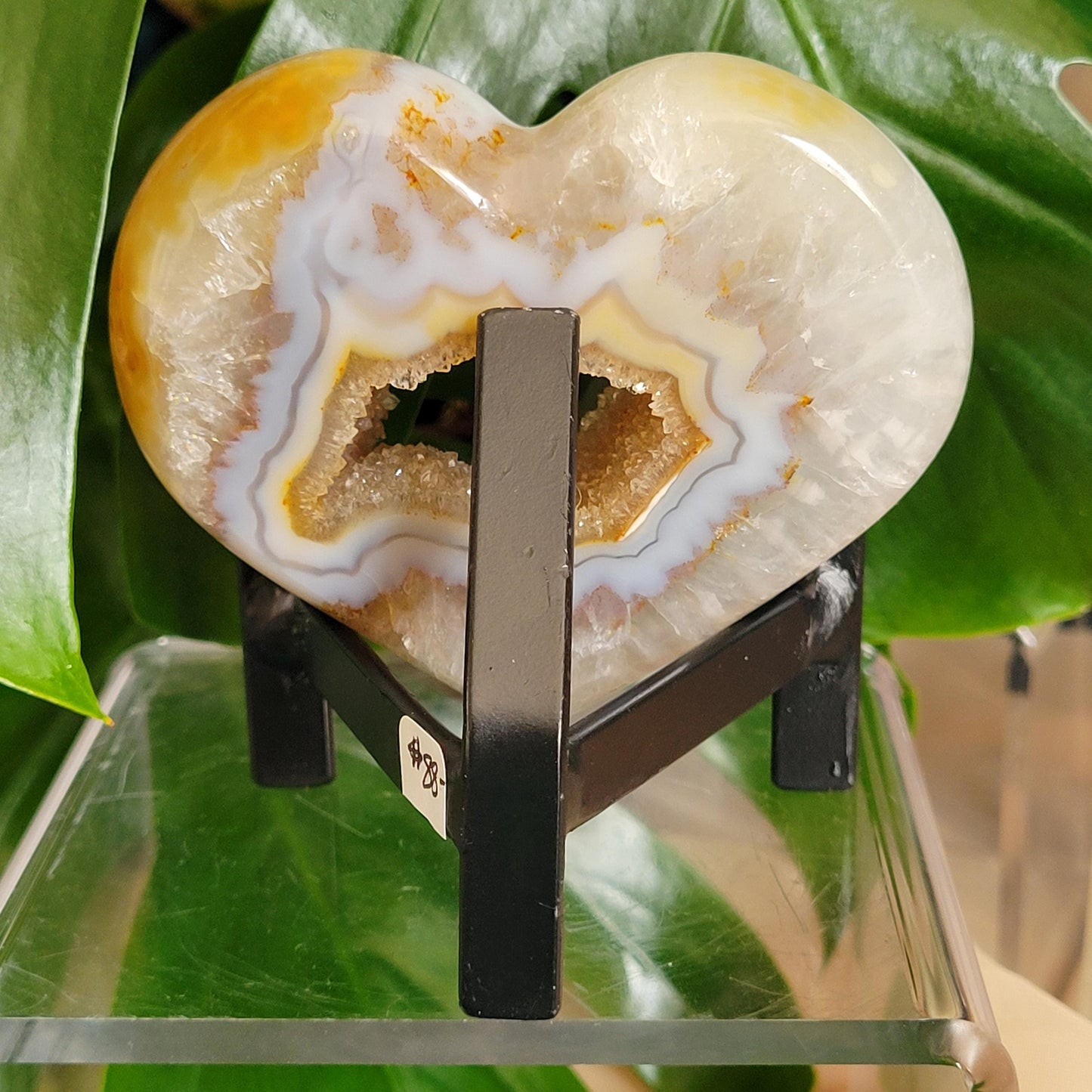 Stunning Druzy Agate Heart with Stand | Crystal Collector | Luxury Home Decor | Love You Gift | Statement Piece |Harmony & Balance| 0.56lbs