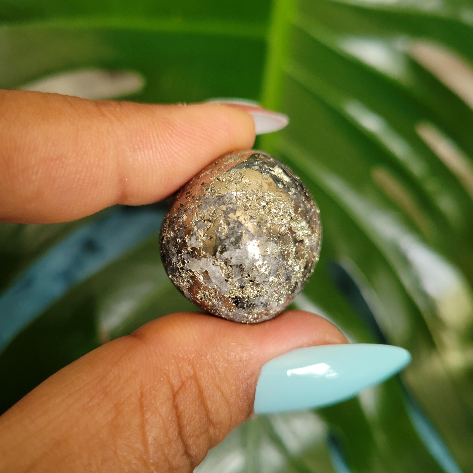 Pyrite Tumbles from Peru Abundance Protection Confidence | Shimmering Gold | Home Decor | Gift for you | Meditation | *Intuitively Picked*