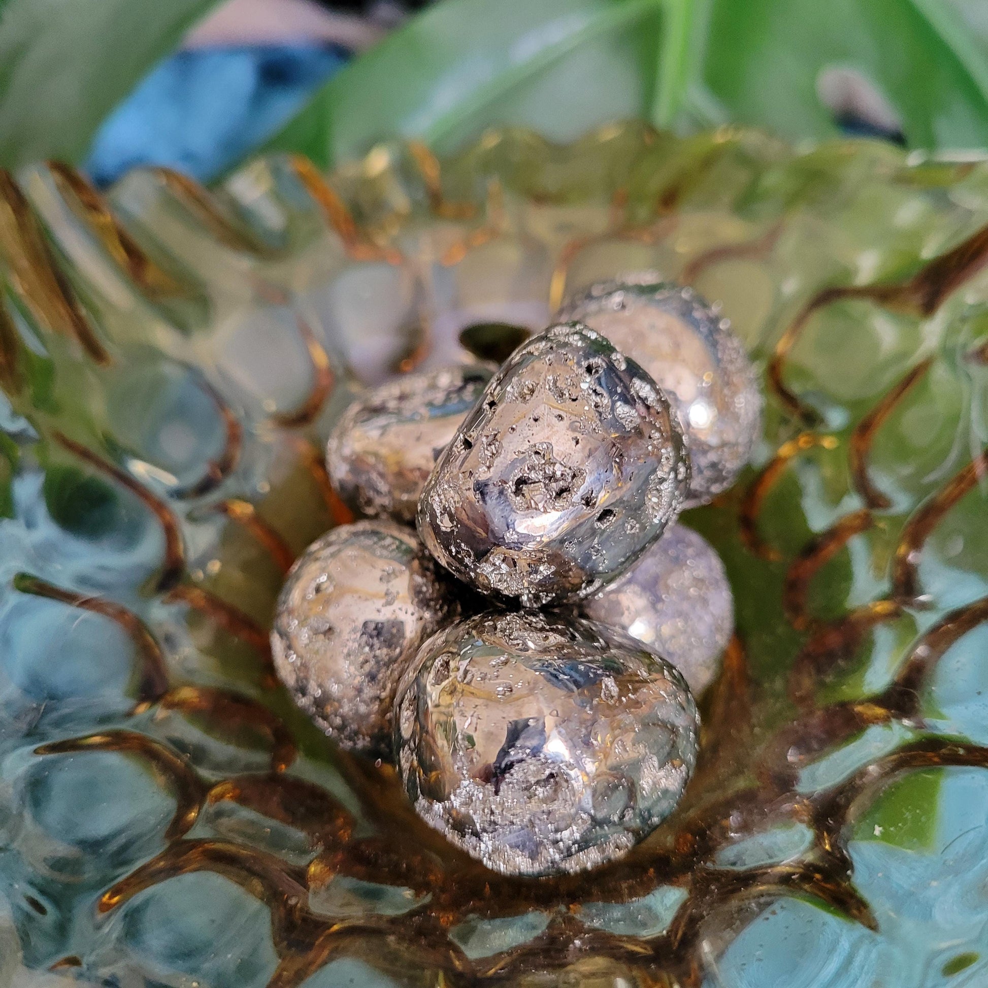Pyrite Tumbles from Peru Abundance Protection Confidence | Shimmering Gold | Home Decor | Gift for you | Meditation | *Intuitively Picked*