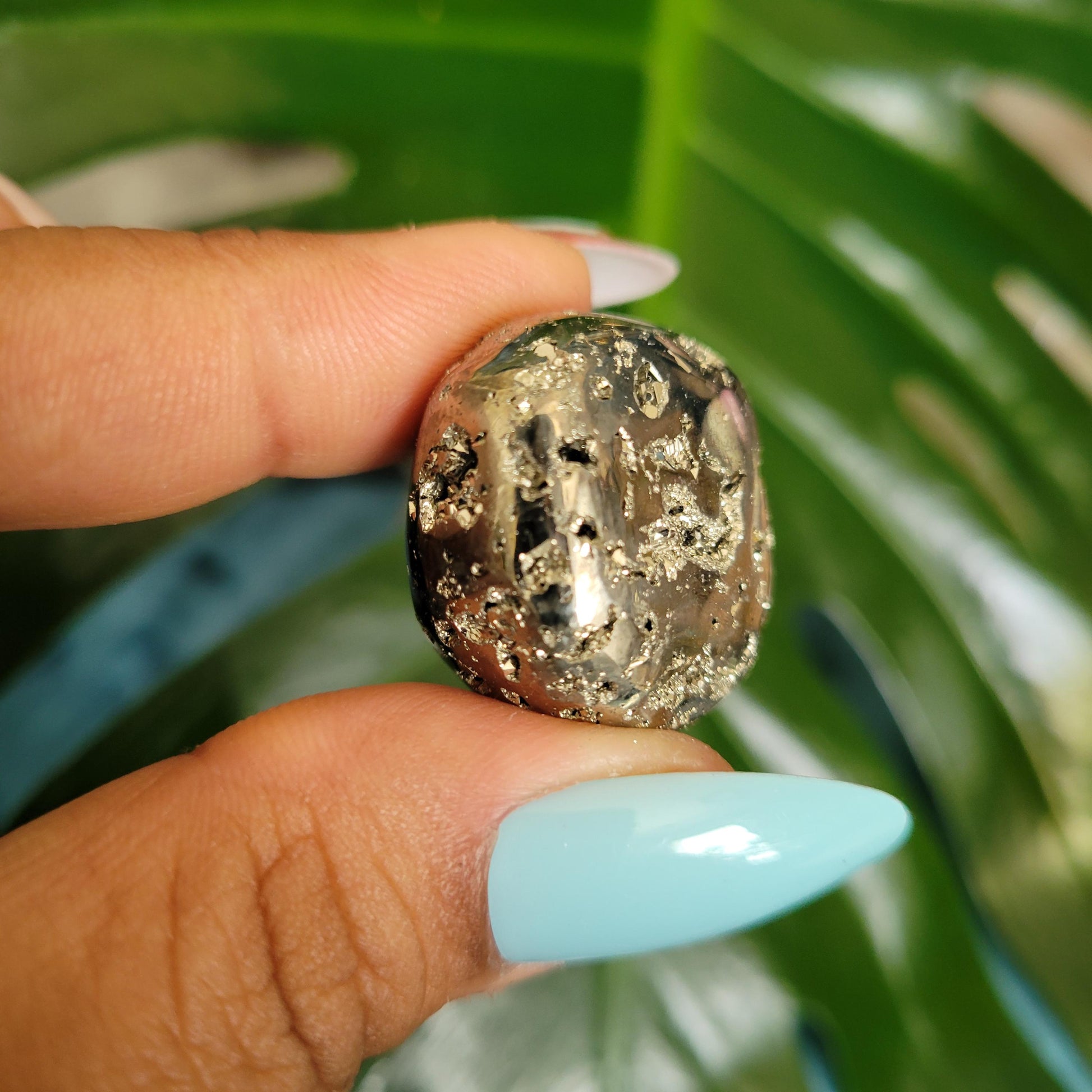 Pyrite Tumbles from Peru Abundance Protection Confidence | Shimmering Gold | Home Decor | Gift for you | Meditation | *Intuitively Picked*