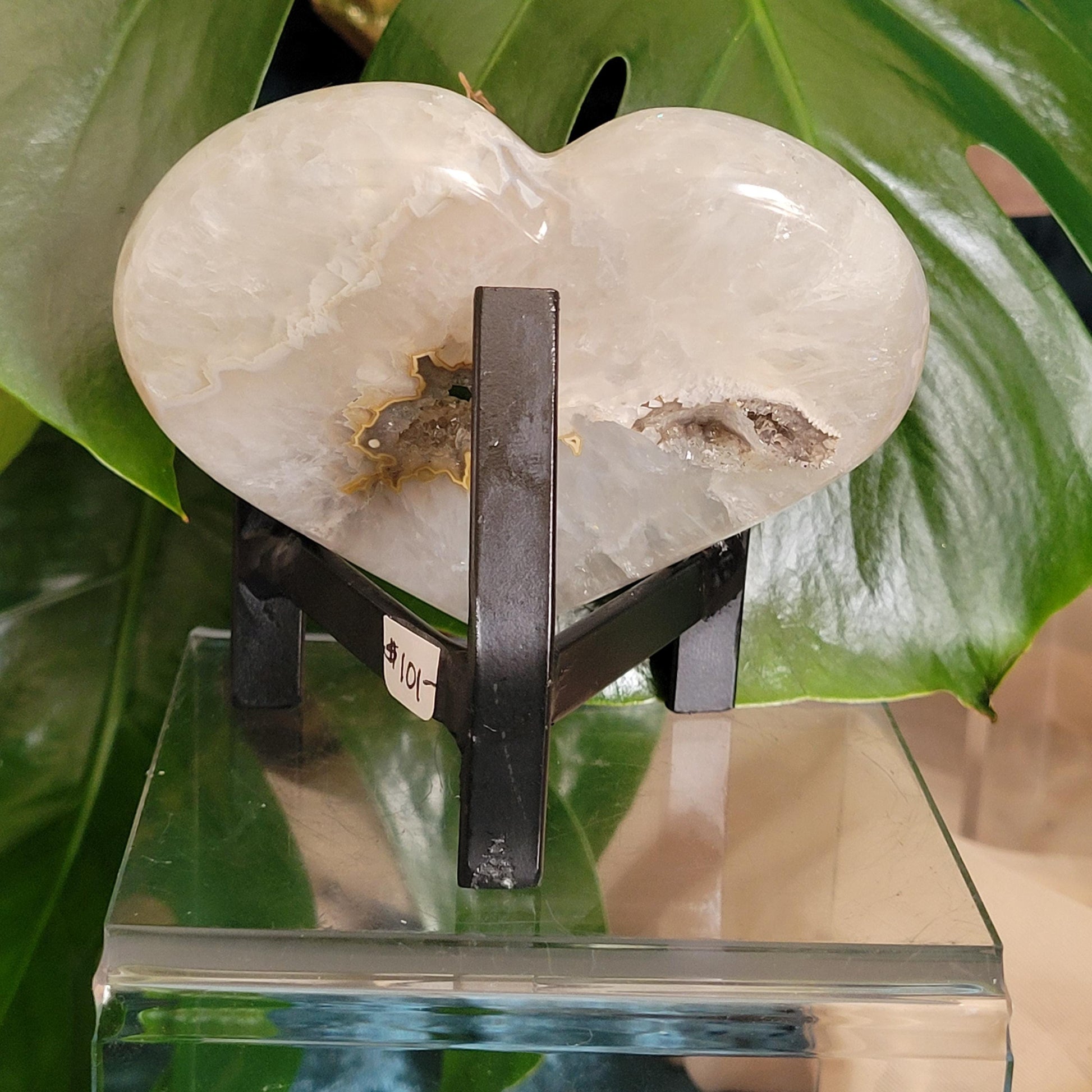 Stunning Druzy Agate Heart with Stand | Crystal Collector | Luxury Home Decor | Love You Gift | Statement Piece |Harmony & Balance| 0.61lbs